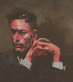 "Proposición" (2024) Pintura original al óleo con retrato de Michael Carson