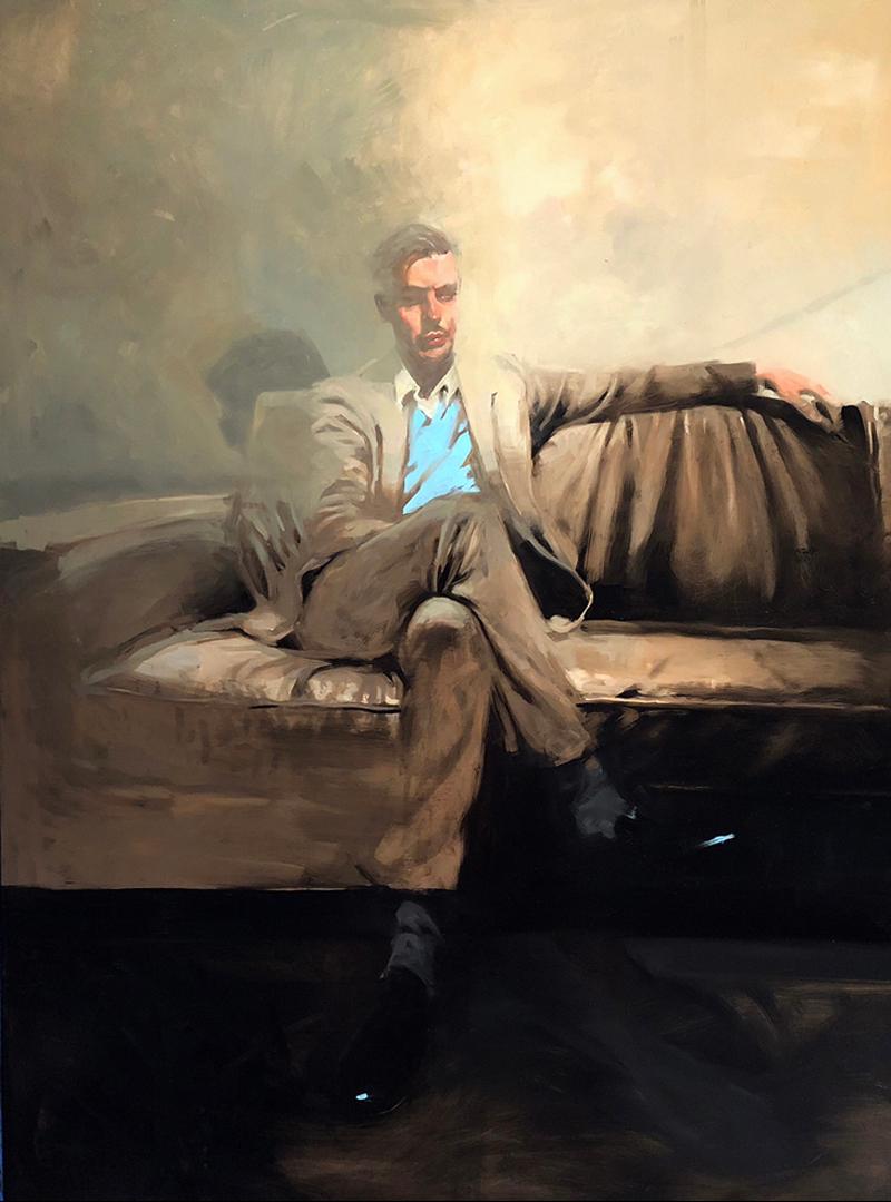 Michael Carson Interior Painting - Seated Man 2