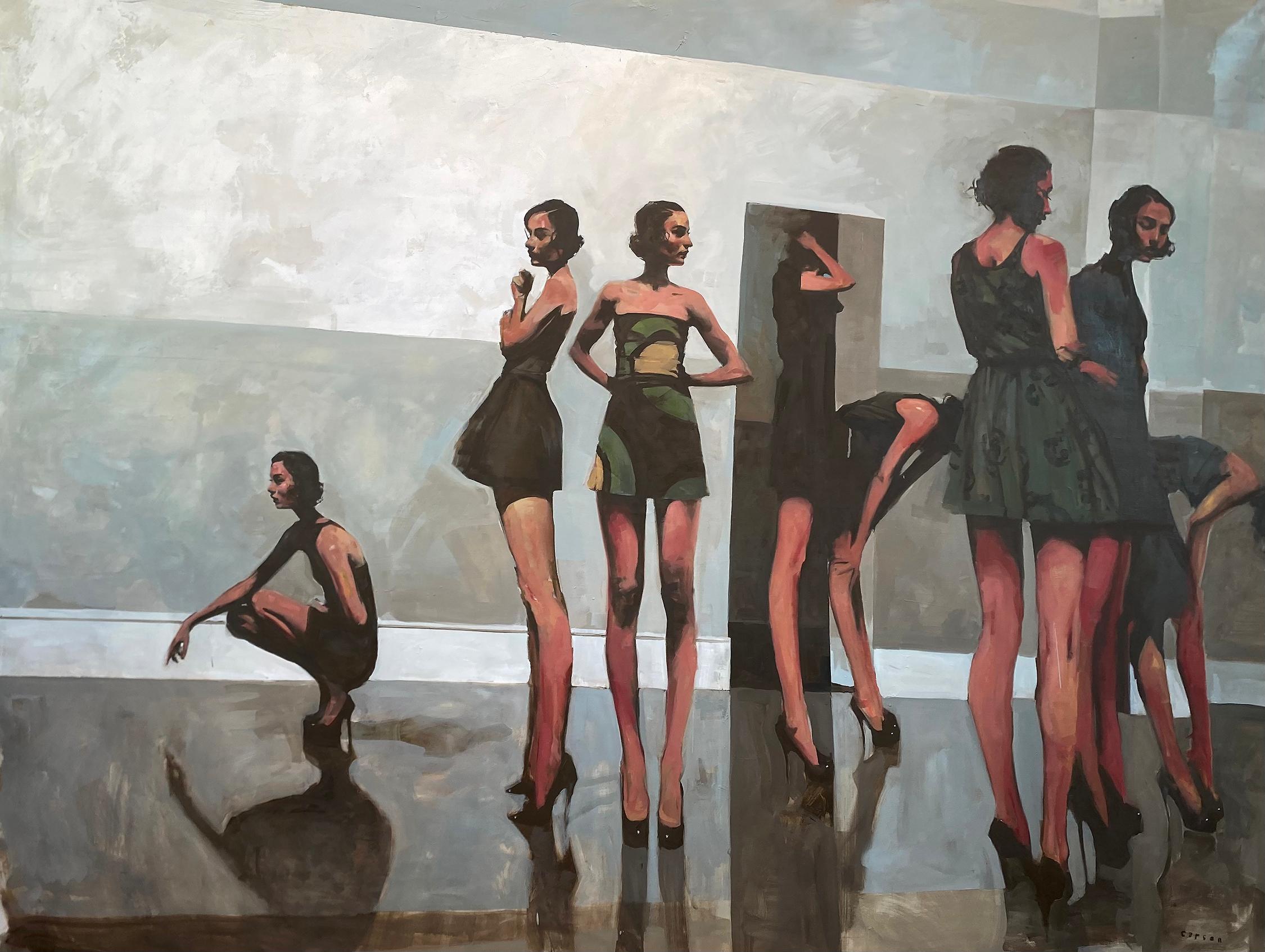 Figurative Painting di Michael Carson - "Ghiaccio sottile"