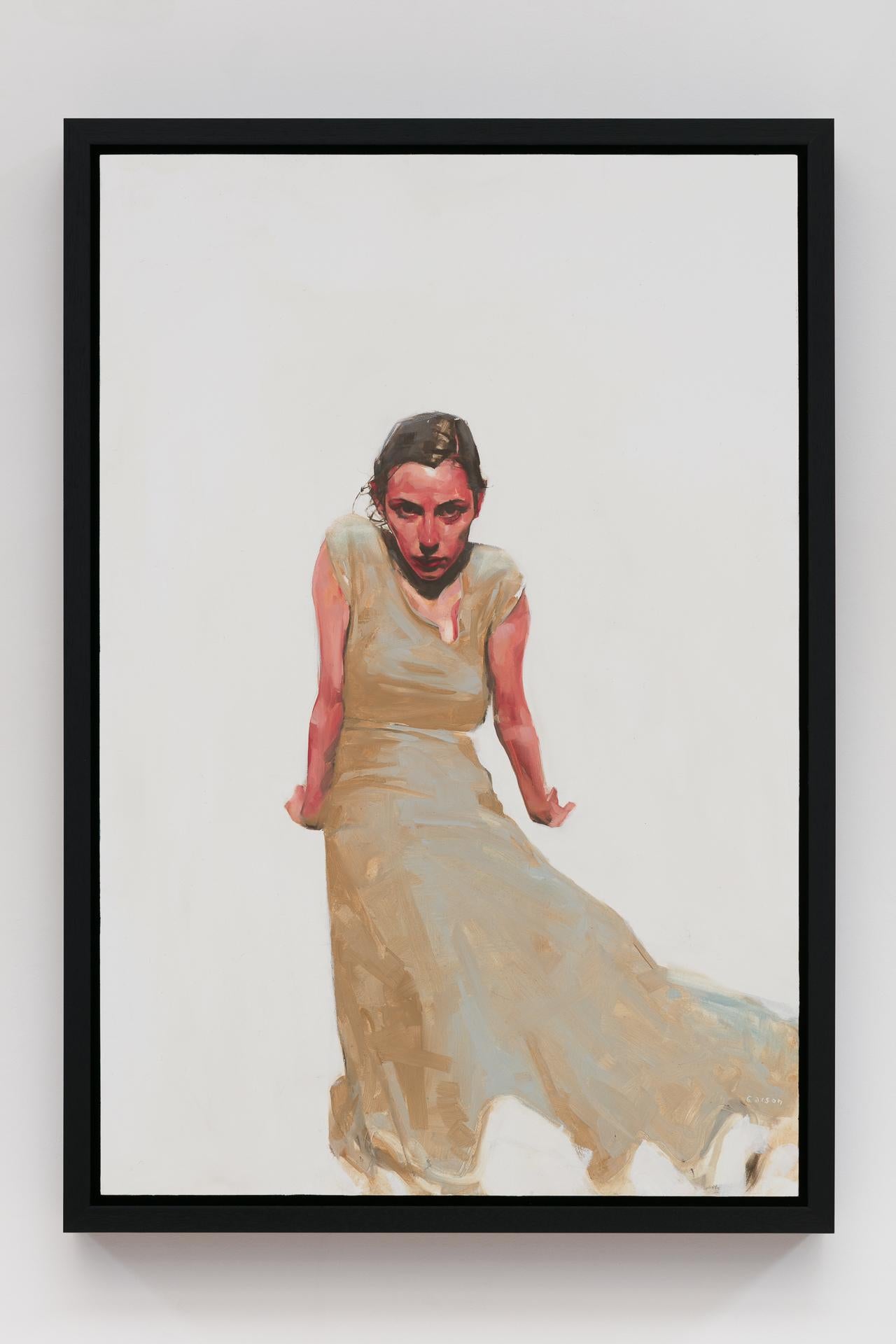 „Watcher“ (2024) Originales Ölporträtgemälde von Michael Carson im Angebot 1
