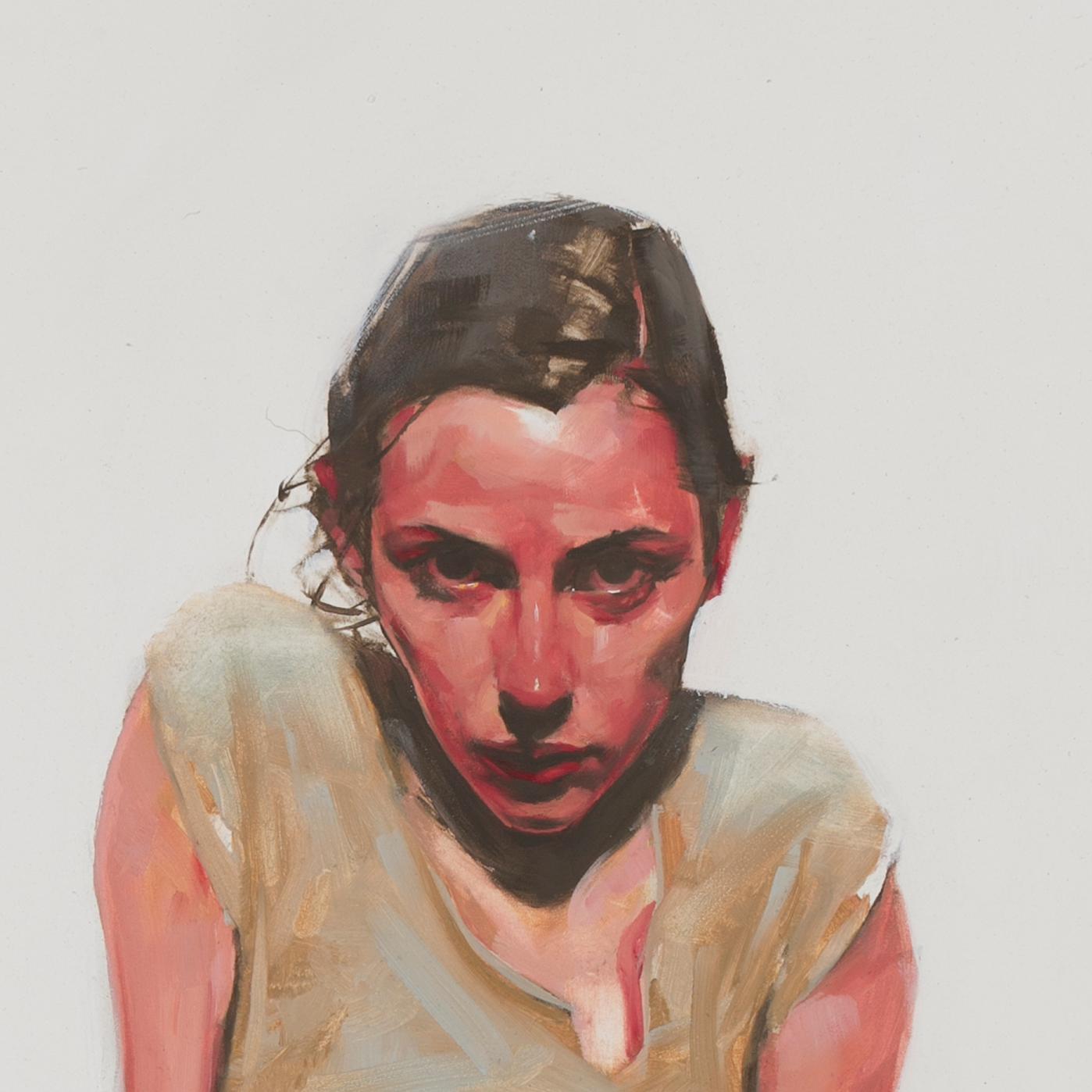 „Watcher“ (2024) Originales Ölporträtgemälde von Michael Carson im Angebot 2