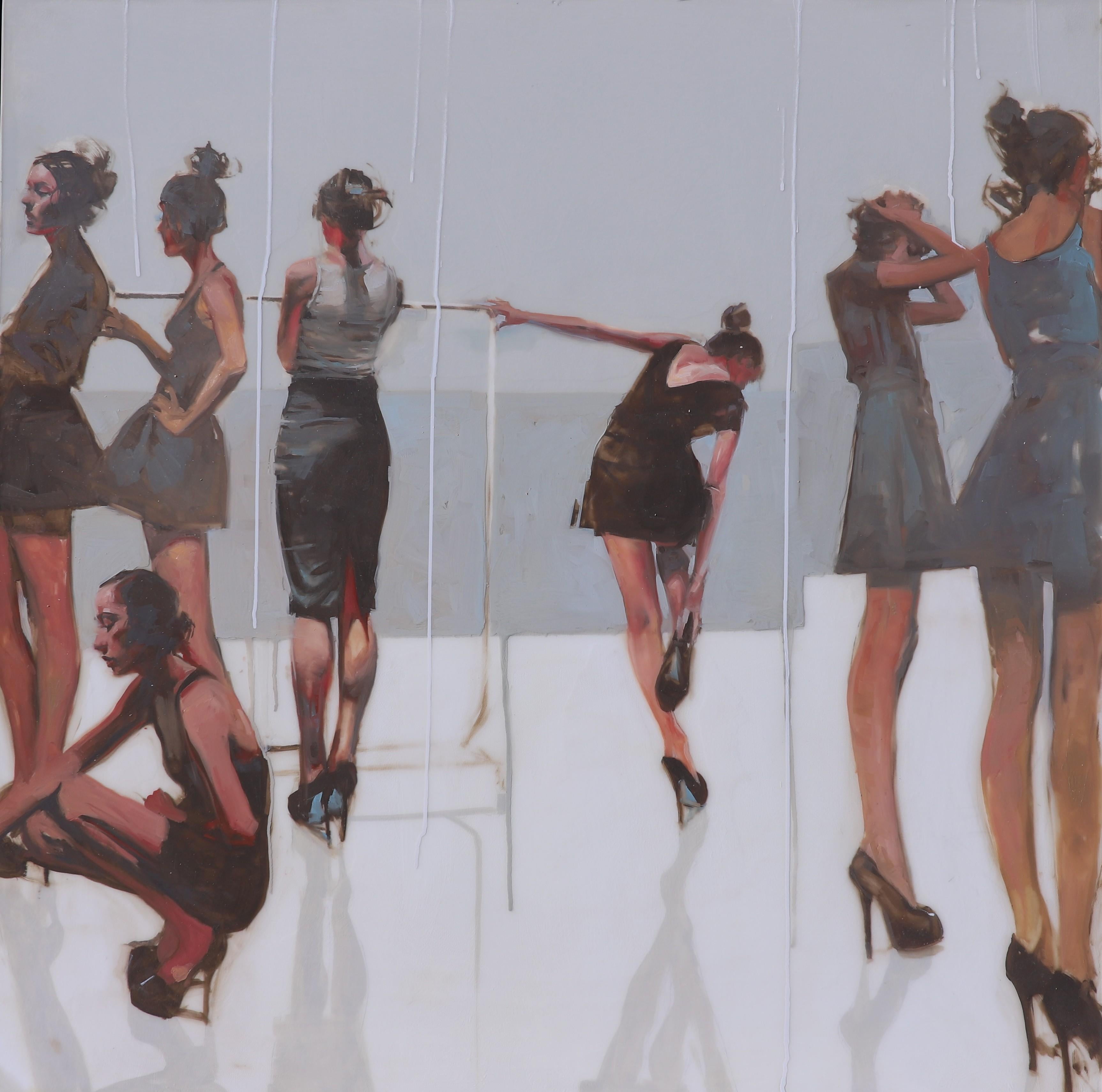 Michael Carson Figurative Painting - "When No One's Looking"