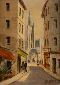 Parisian Street Scene with Eglise St. Etienne du Mont