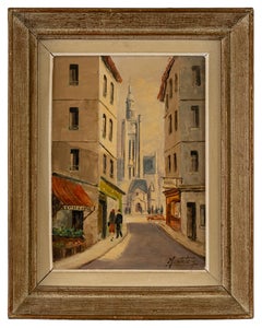 Parisian Street Scene with Eglise St. Etienne du Mont