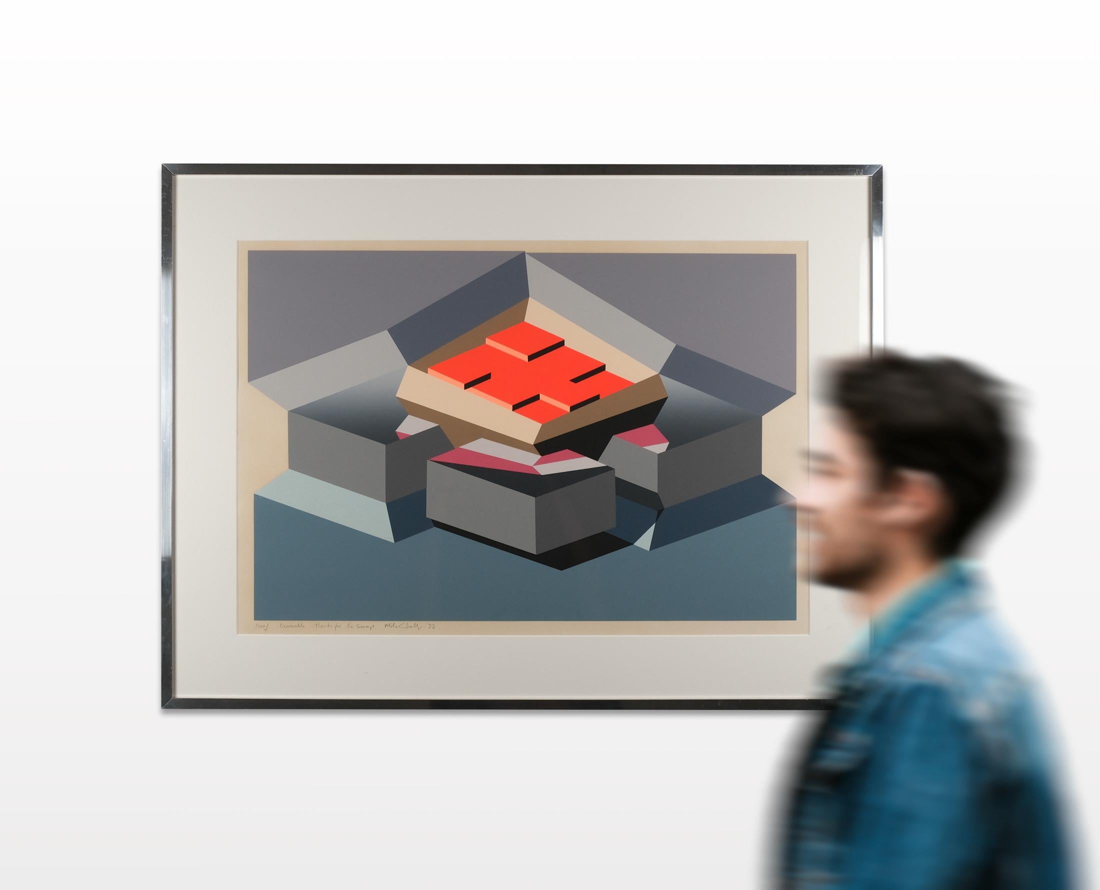 Paravent « Divisable » Op-Art de Michael Challenger, épreuve d'artiste, 1972 en vente 4