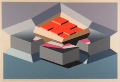 Michael Challenger "Divisable" Op-Art Screenprint, Artist's Proof, 1972