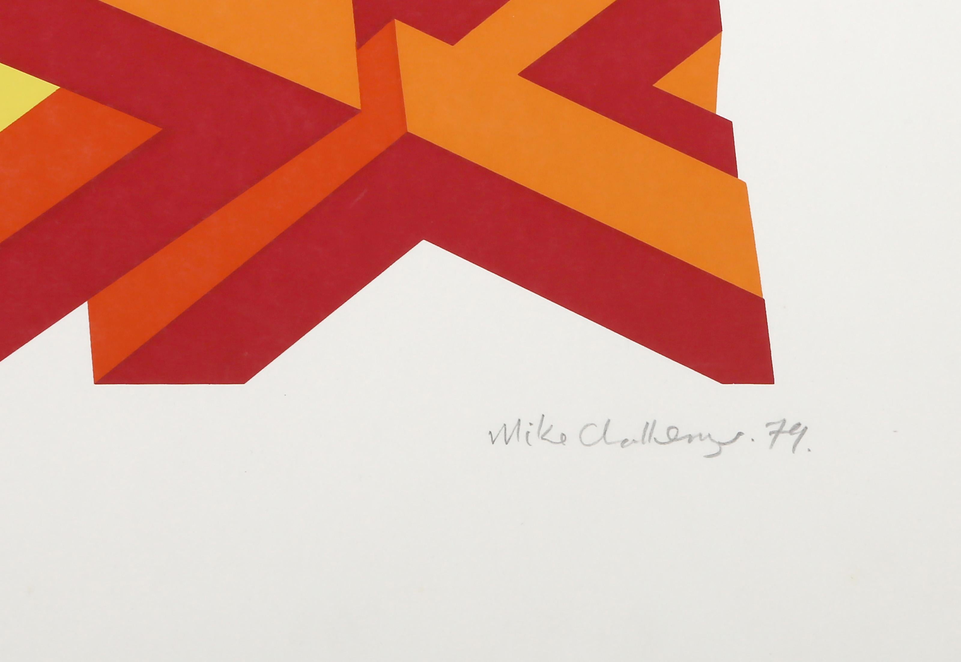 Heaven Forbid, Abstract Geometric Screenprint by Michael Challenger For Sale 2