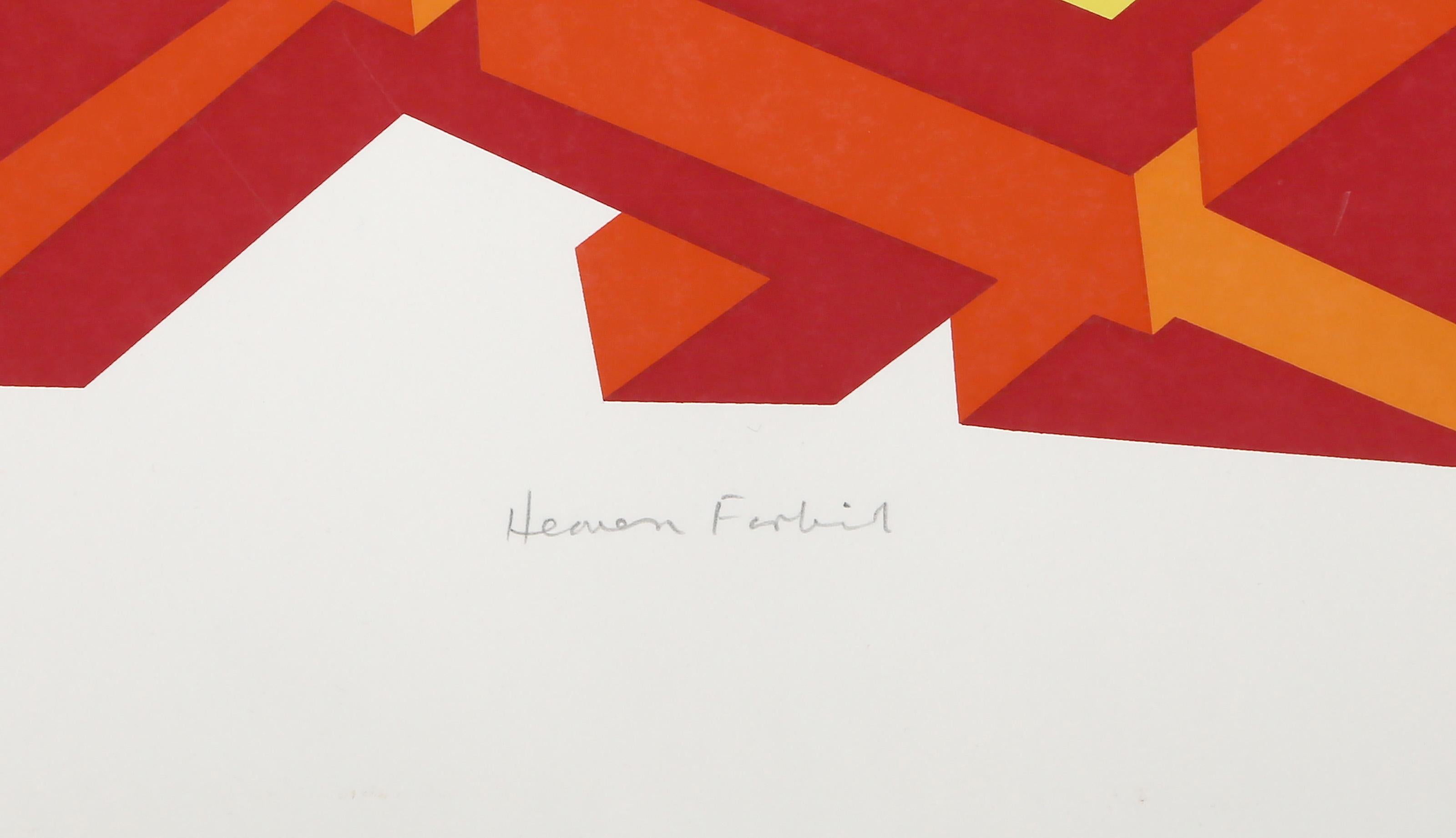 Heaven Forbid, Abstract Geometric Screenprint by Michael Challenger For Sale 3