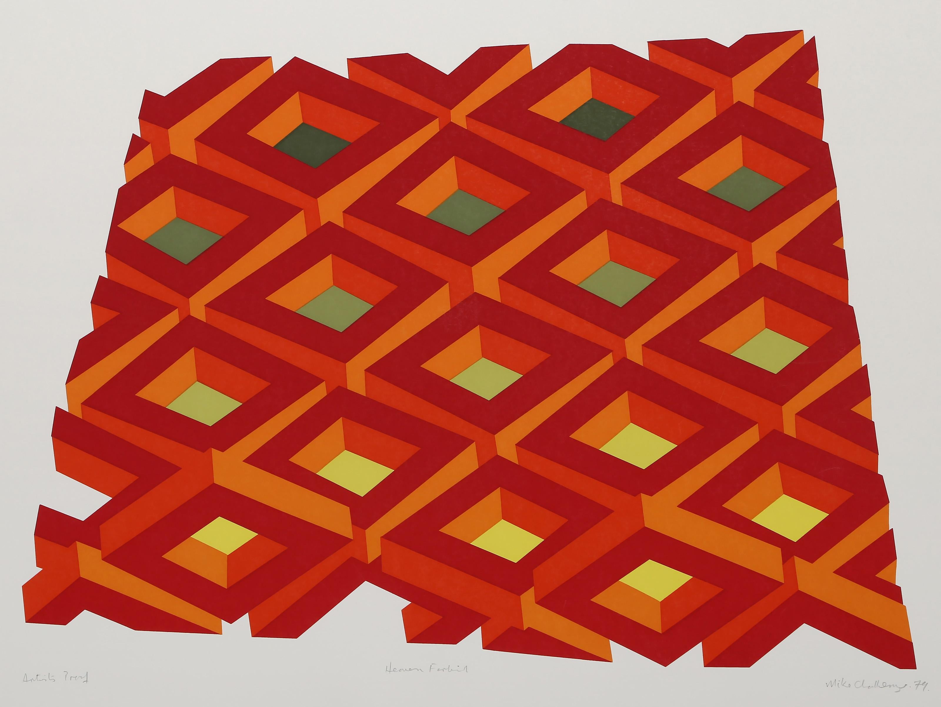 Michael Challenger, British (1939 - ) - Heaven Forbid, Year:  1979, Medium:  Screenprint, signed, titled, numbered and dated in pencil, Edition:  AP, Image Size:  17 x 23 inches, Size:  23 x 29 in. (58.42 x 73.66 cm) 