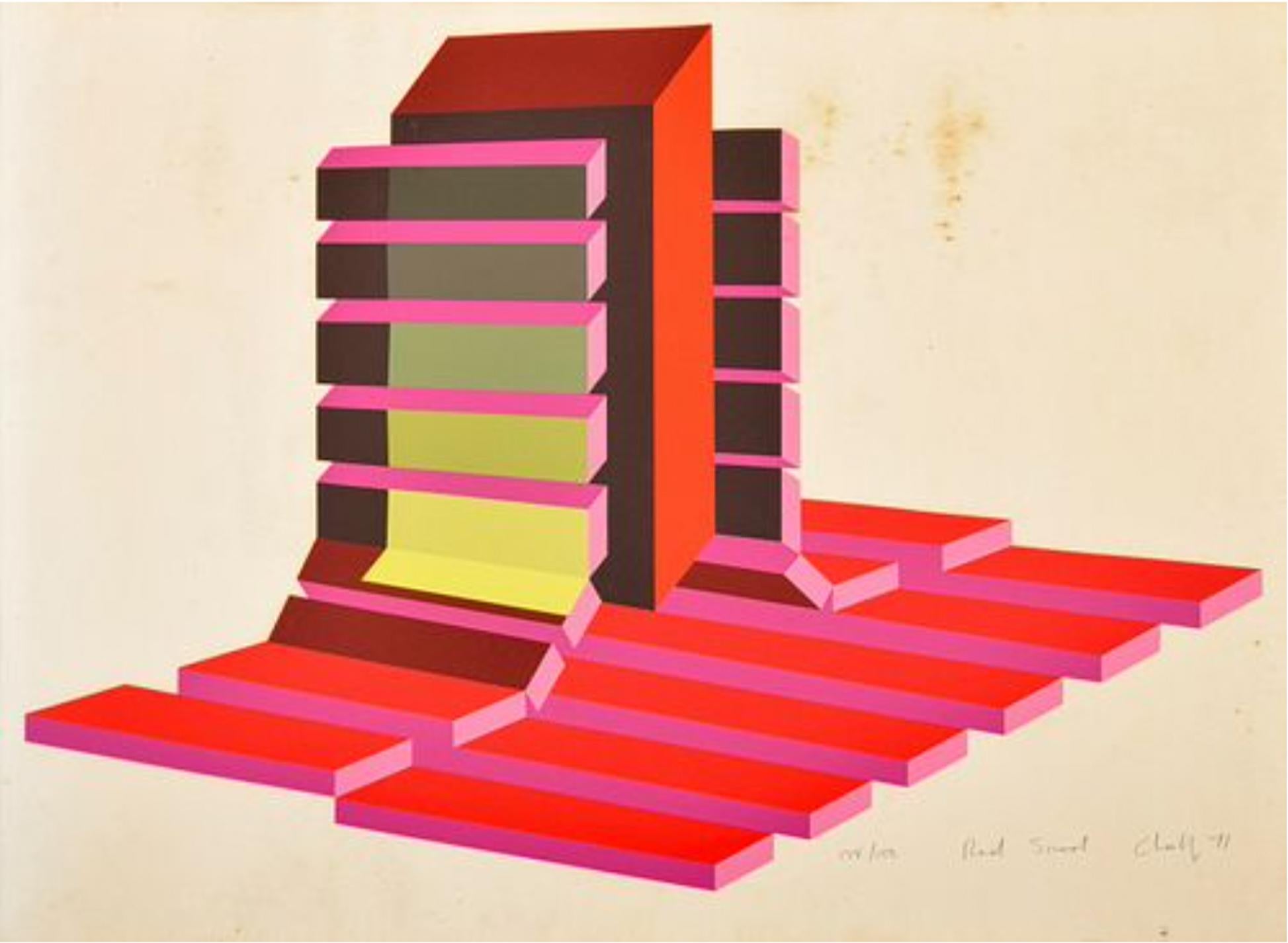Michael Challenger Abstract Print - Red Snort