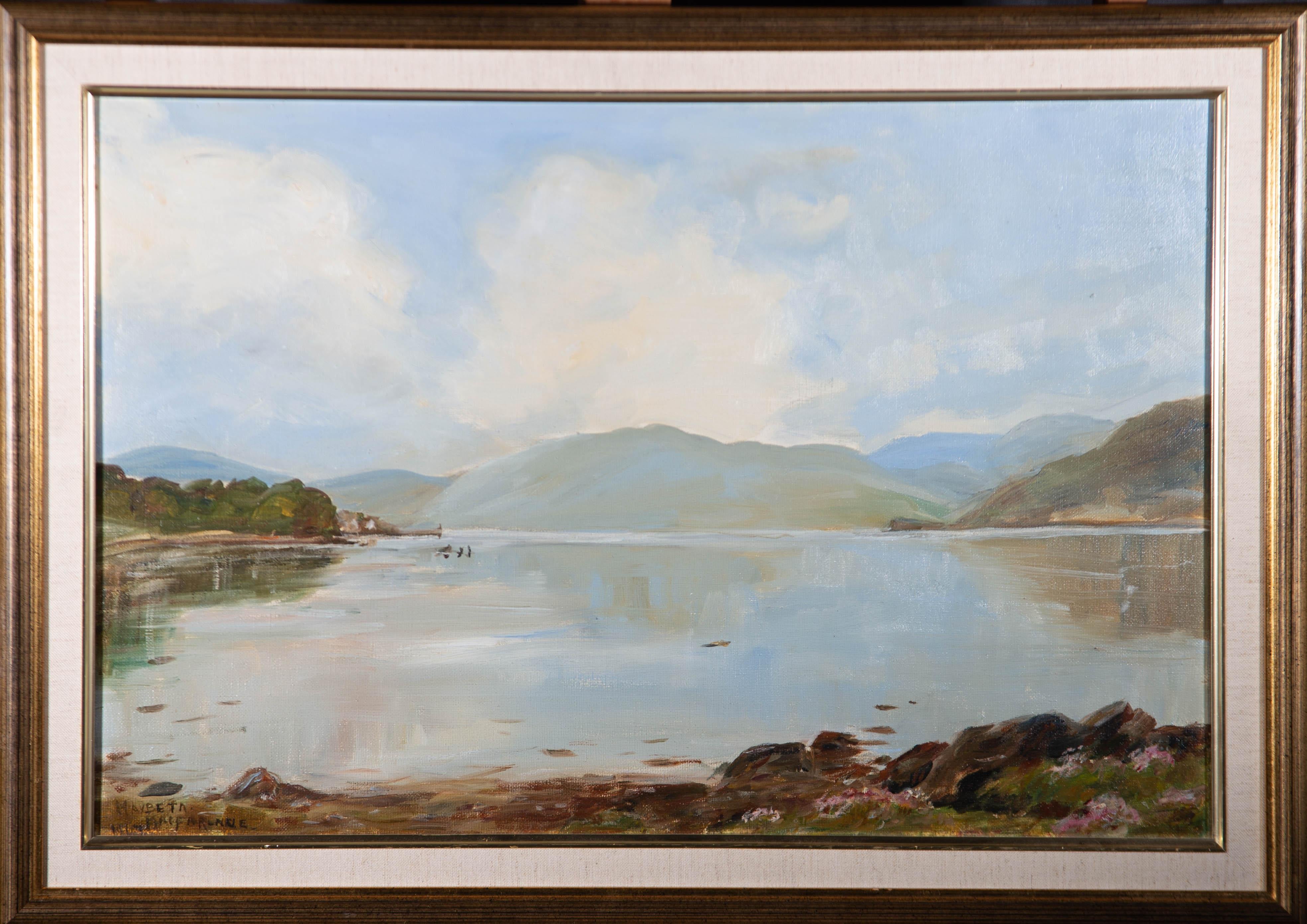 Michael Chaplin RE ARWS Landscape Print - Maybeth Macfarlane - 1967 Oil, Lough Swilly (The Lake of Shadows)