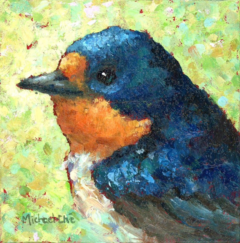 Michael Che Swisher Wise And Wonderful Impasto Oil Painting Of