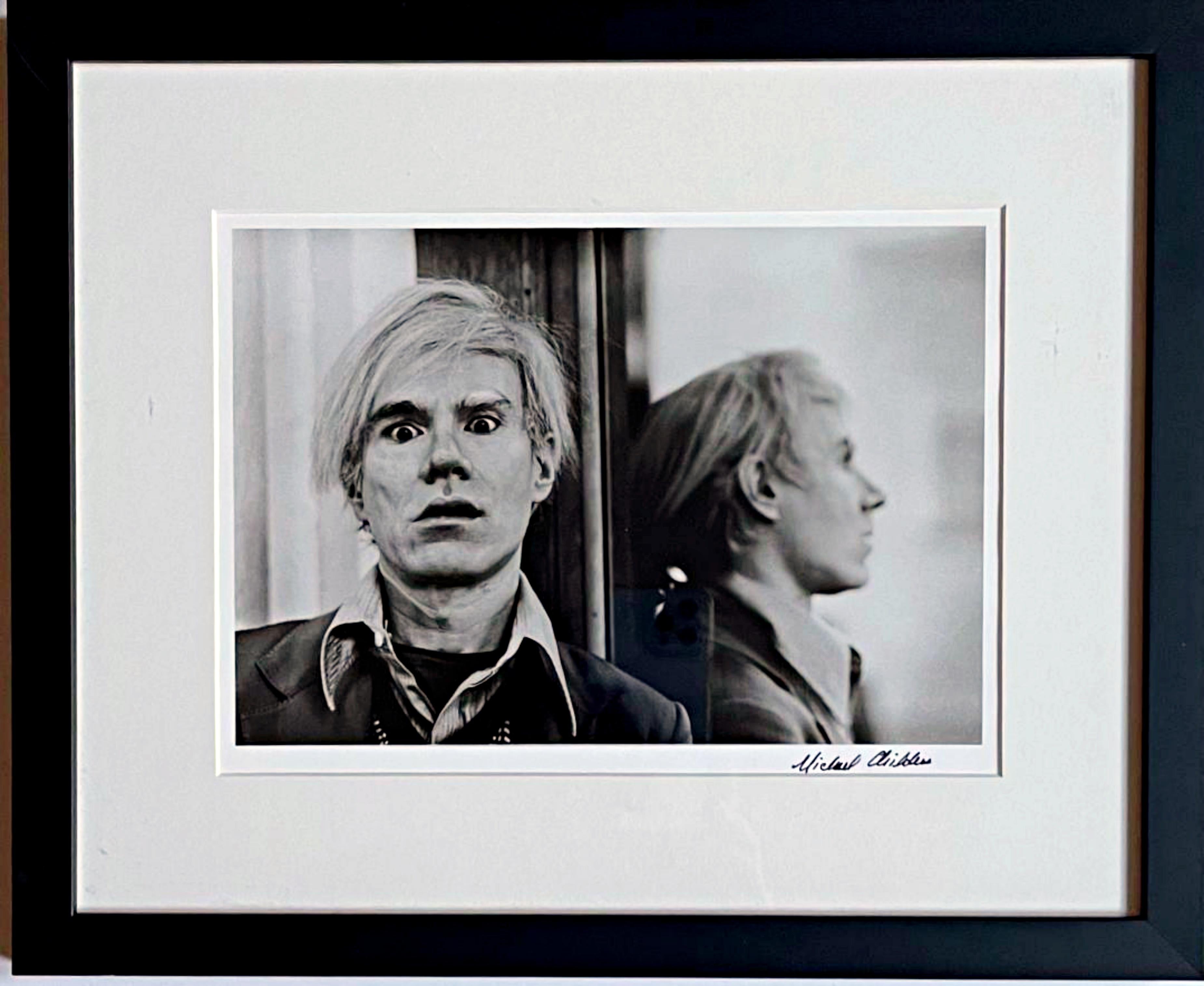 Andy Warhol in his New York studio, 1976 (Palm Springs Art Museum), Signed  - Pop Art Print by Michael Childers