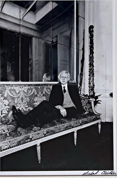 Andy Warhol in Paris, 1980, signed photograph, acquired from Palm Springs Museum