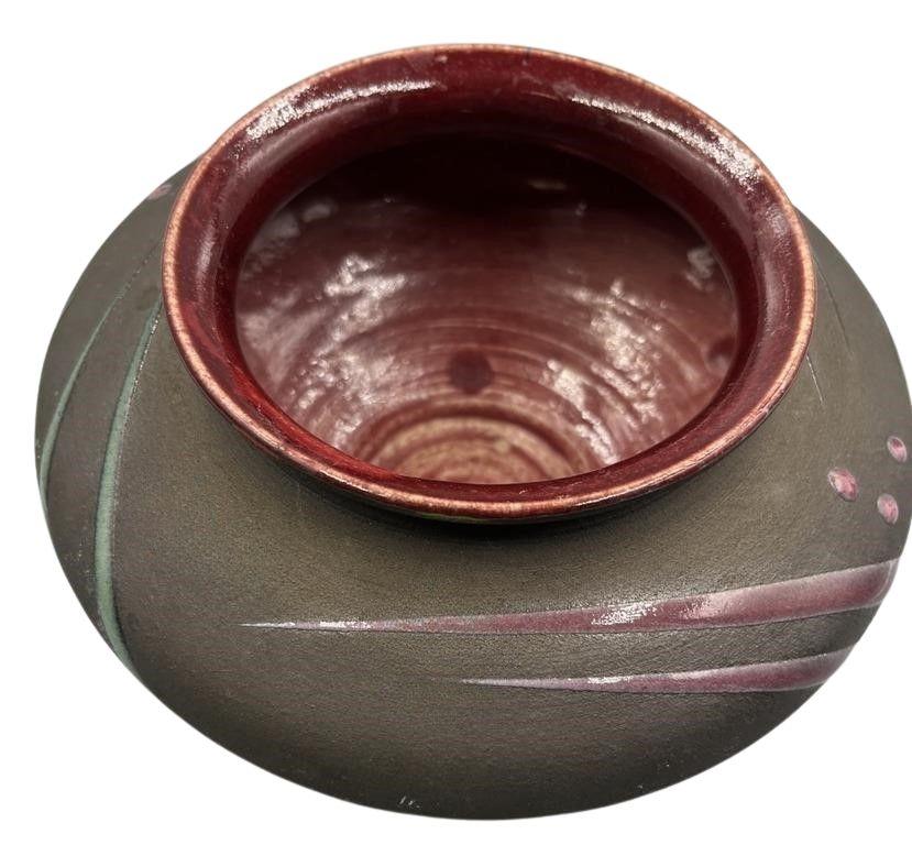 Michael Cho Studio Art Pottery Vase - Handgefertigtes signiertes Keramikgefäß (Glasiert) im Angebot