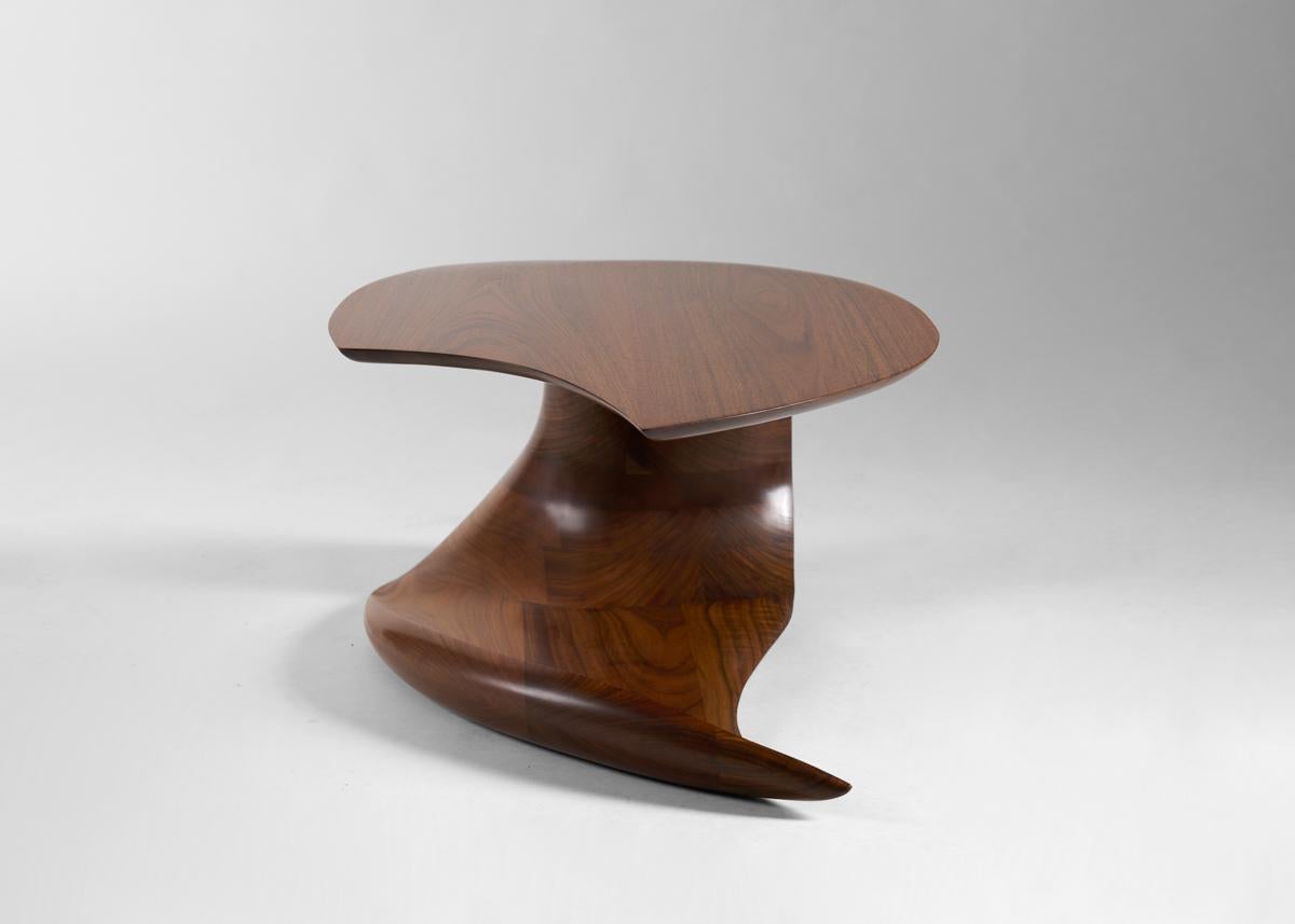 Carved Michael Coffey, Satan's Tongue, Side Table, United States, 1982 For Sale
