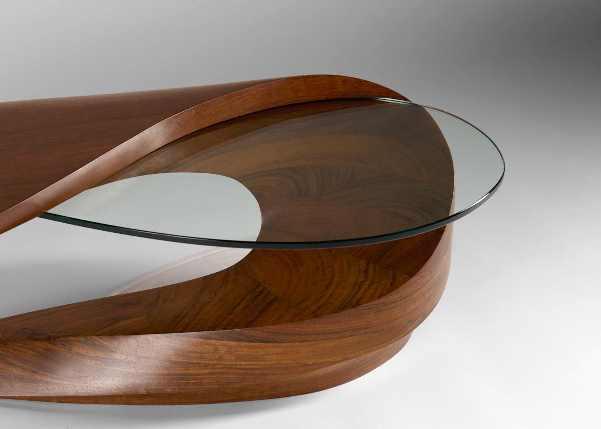 Carved Michael Coffey, Serpent I, Coffee Table, United States, 1989