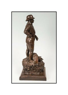 Michael Coleman Teddy Roosevelt Bronze Sculpture Army Hunting Signed Artwork