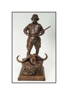 Michael Coleman Teddy Roosevelt Bronze Sculpture Army Hunting Signed Artwork