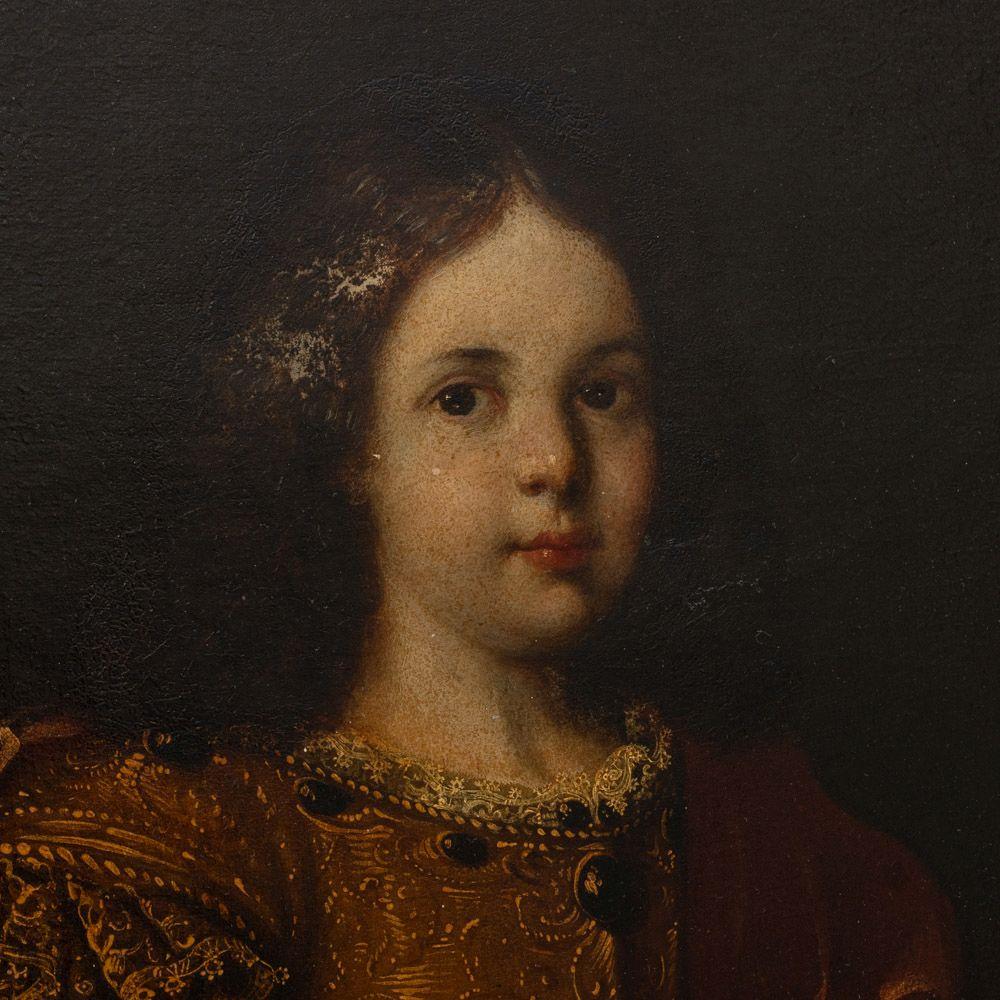 Retrato de un niño - Painting Barroco de Michael Conrad Hirt
