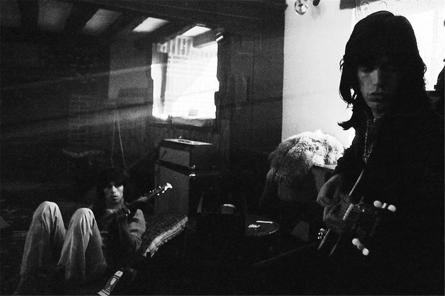 Michael Cooper (b.1941) Black and White Photograph - Keith Richards & Mick Jagger, 1968
