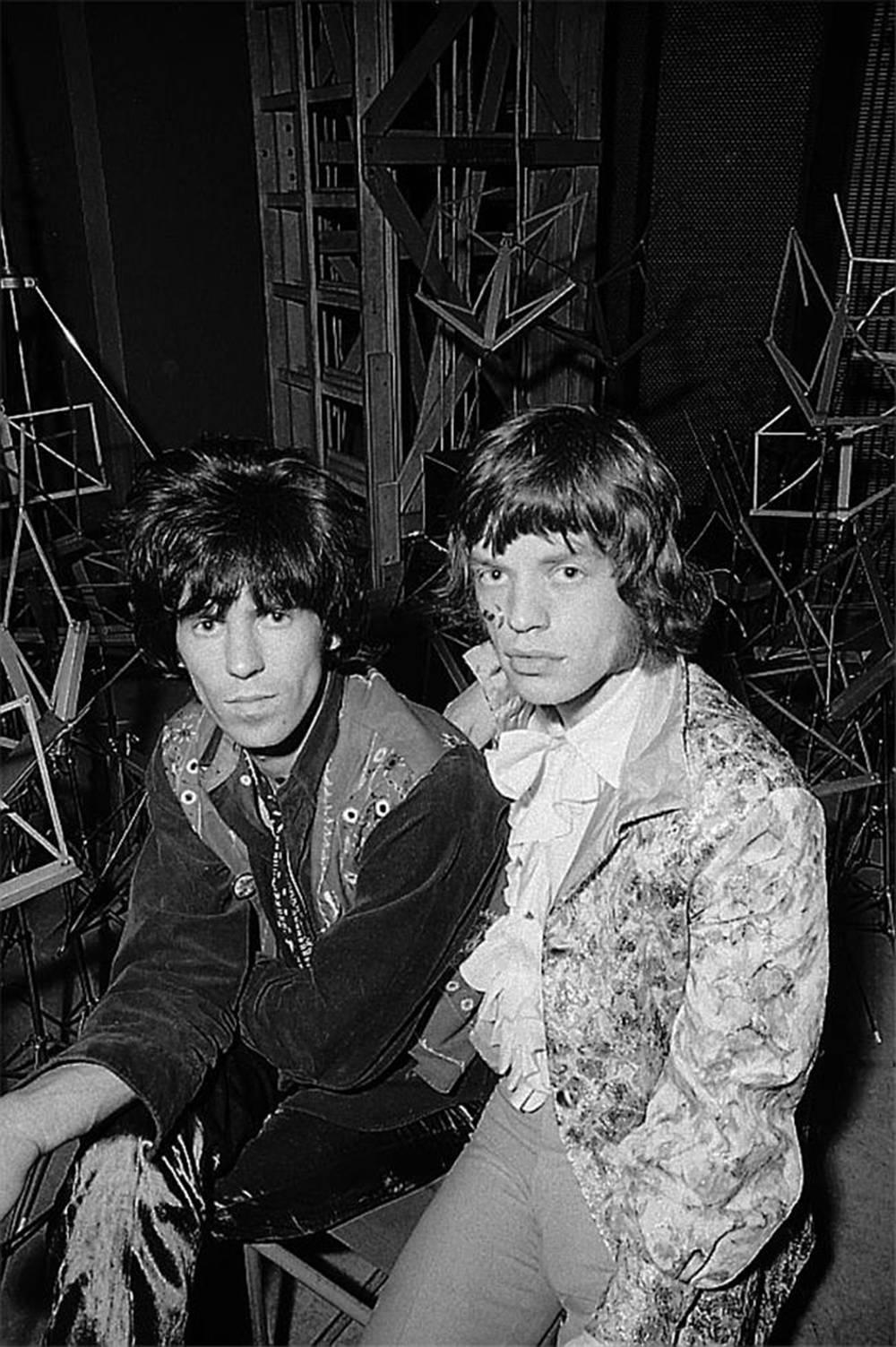 Michael Cooper (b.1941) Black and White Photograph - Keith Richards and Mick Jagger, Rolling Stones, 1967