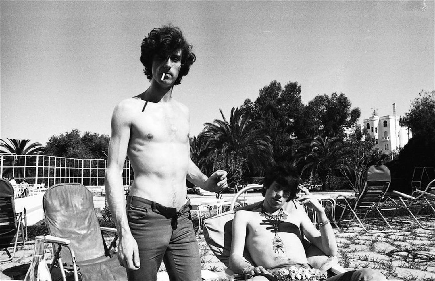 Michael Cooper (b.1941) Black and White Photograph - Michael Cooper & Keith Richards