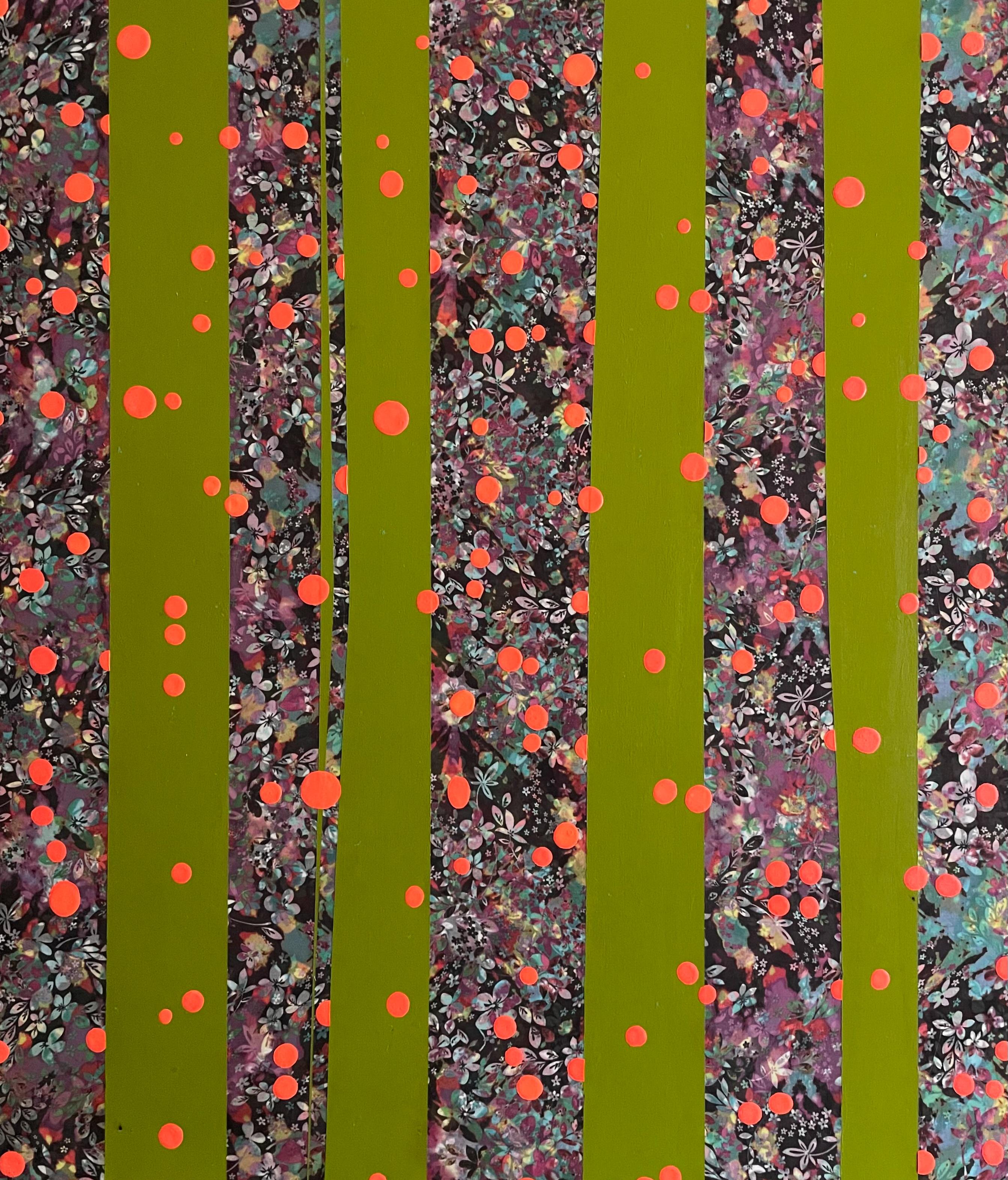 Michael Corra Abstract Painting - Bamboo Floral