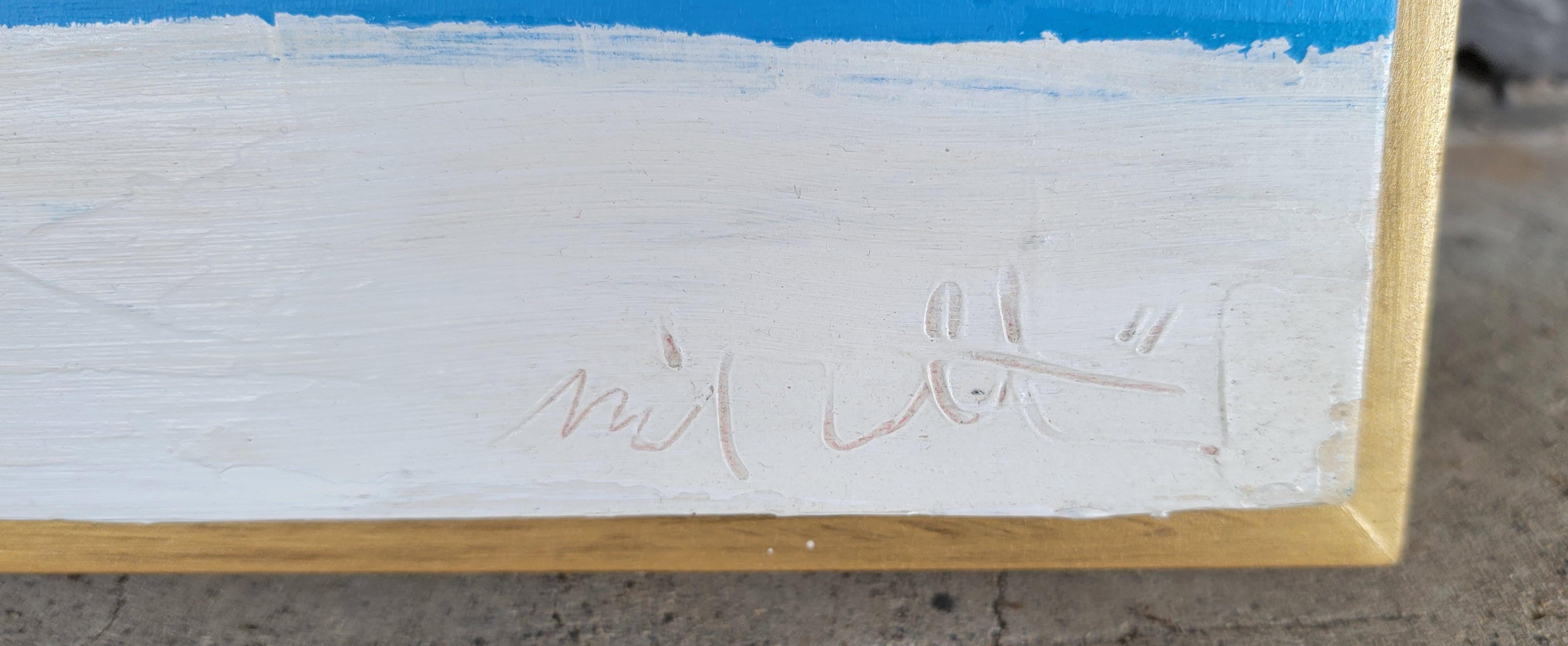 Moderne Peinture abstraite coloriste « La mer » de Michael Costantini en vente