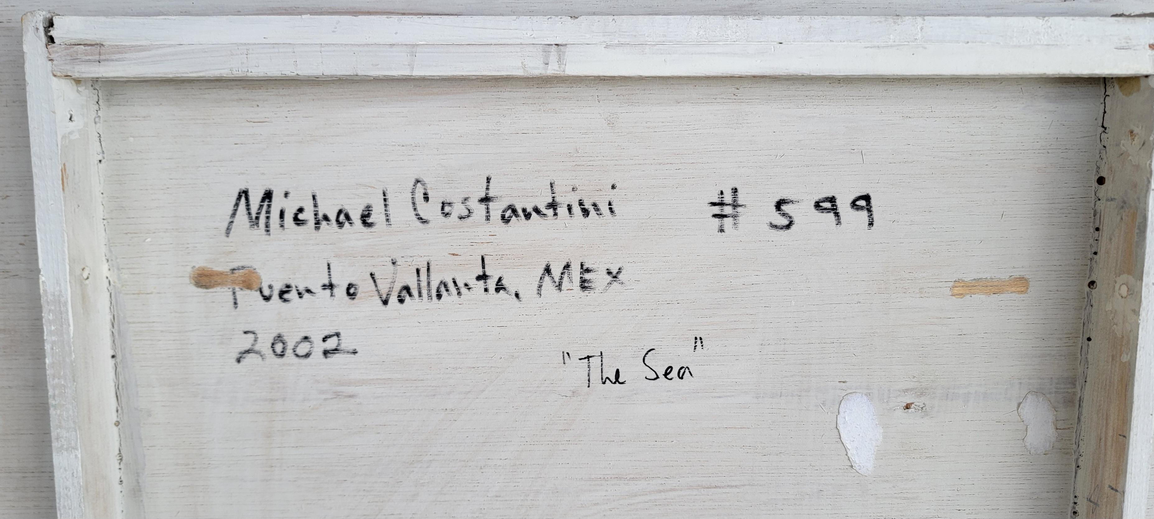 XXIe siècle et contemporain Peinture abstraite coloriste « La mer » de Michael Costantini en vente