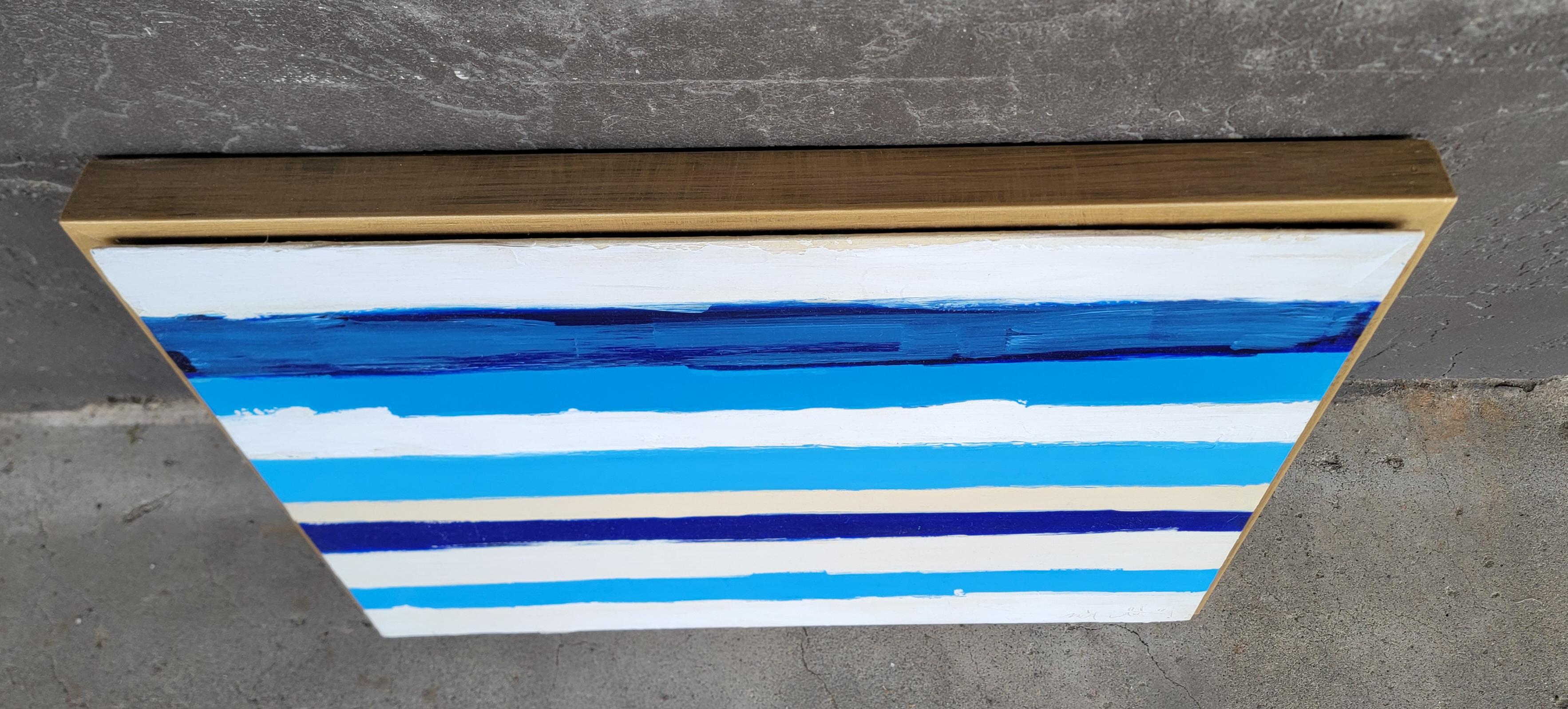 Bois Peinture abstraite coloriste « La mer » de Michael Costantini en vente
