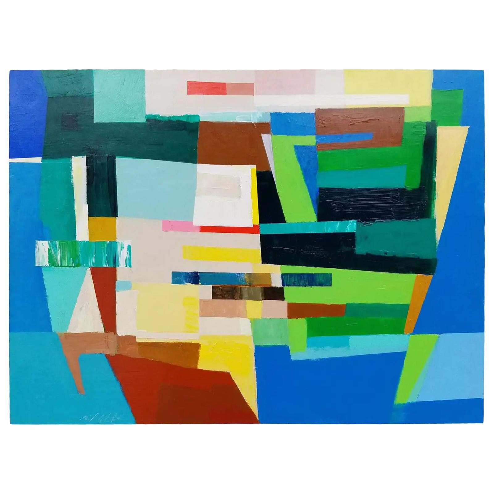 Michael Costantini Pintura abstracta contemporánea "Los Estados Unidos de América"