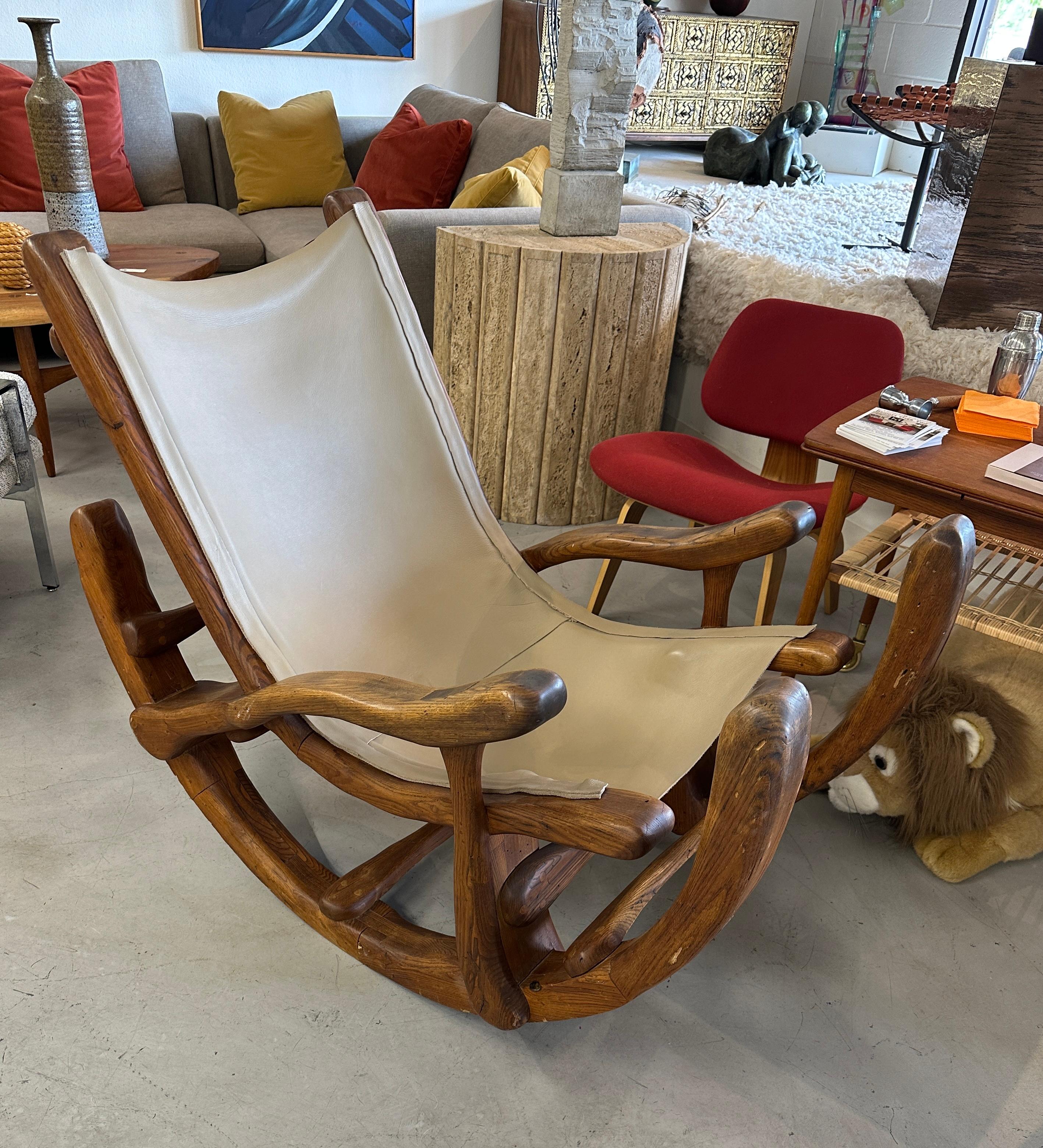 Hand-Crafted Michael Costerisan Rocking Chair, 1973 For Sale