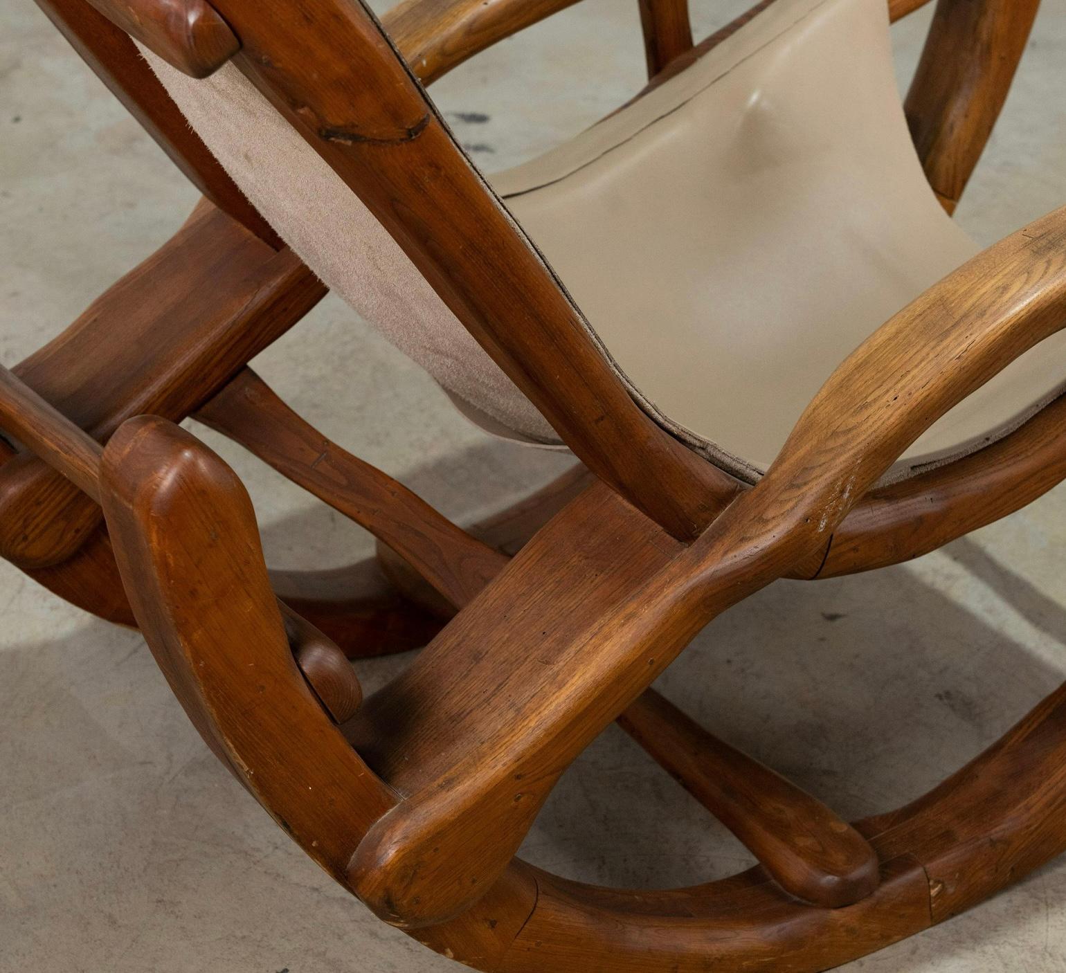 Late 20th Century Michael Costerisan Rocking Chair, 1973 For Sale