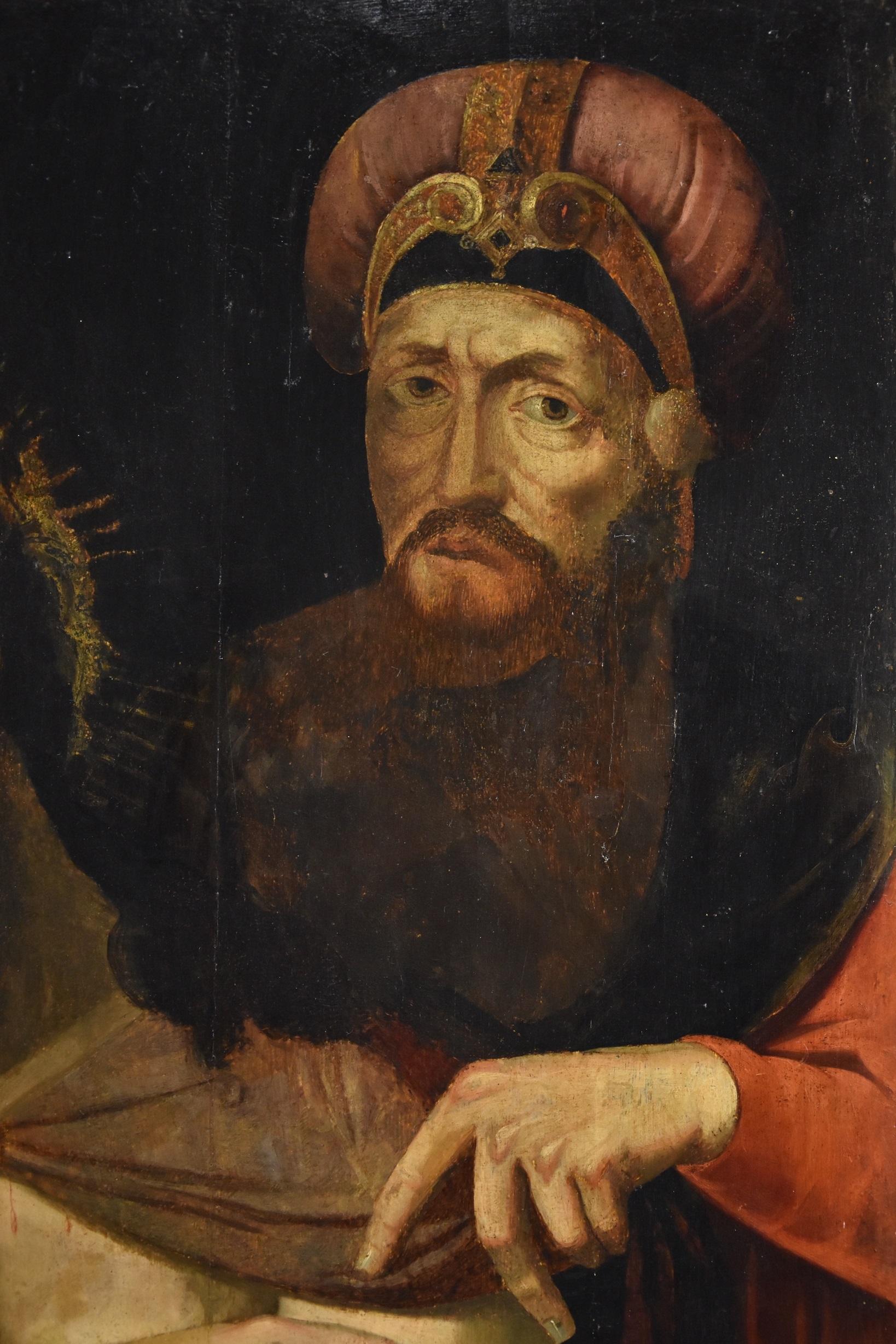 Ecce Homo Masterly 16/17e siècle Peinture Huile sur table Ancien maître Art flamand en vente 2