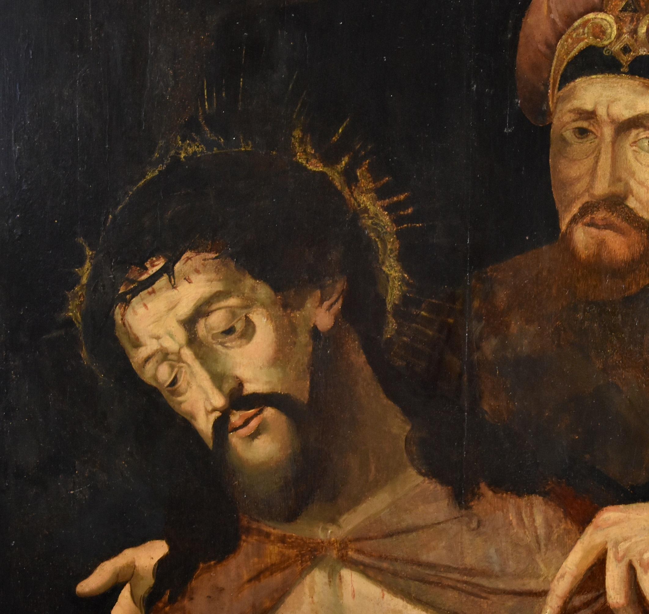 Ecce Homo Masterly 16/17e siècle Peinture Huile sur table Ancien maître Art flamand en vente 5