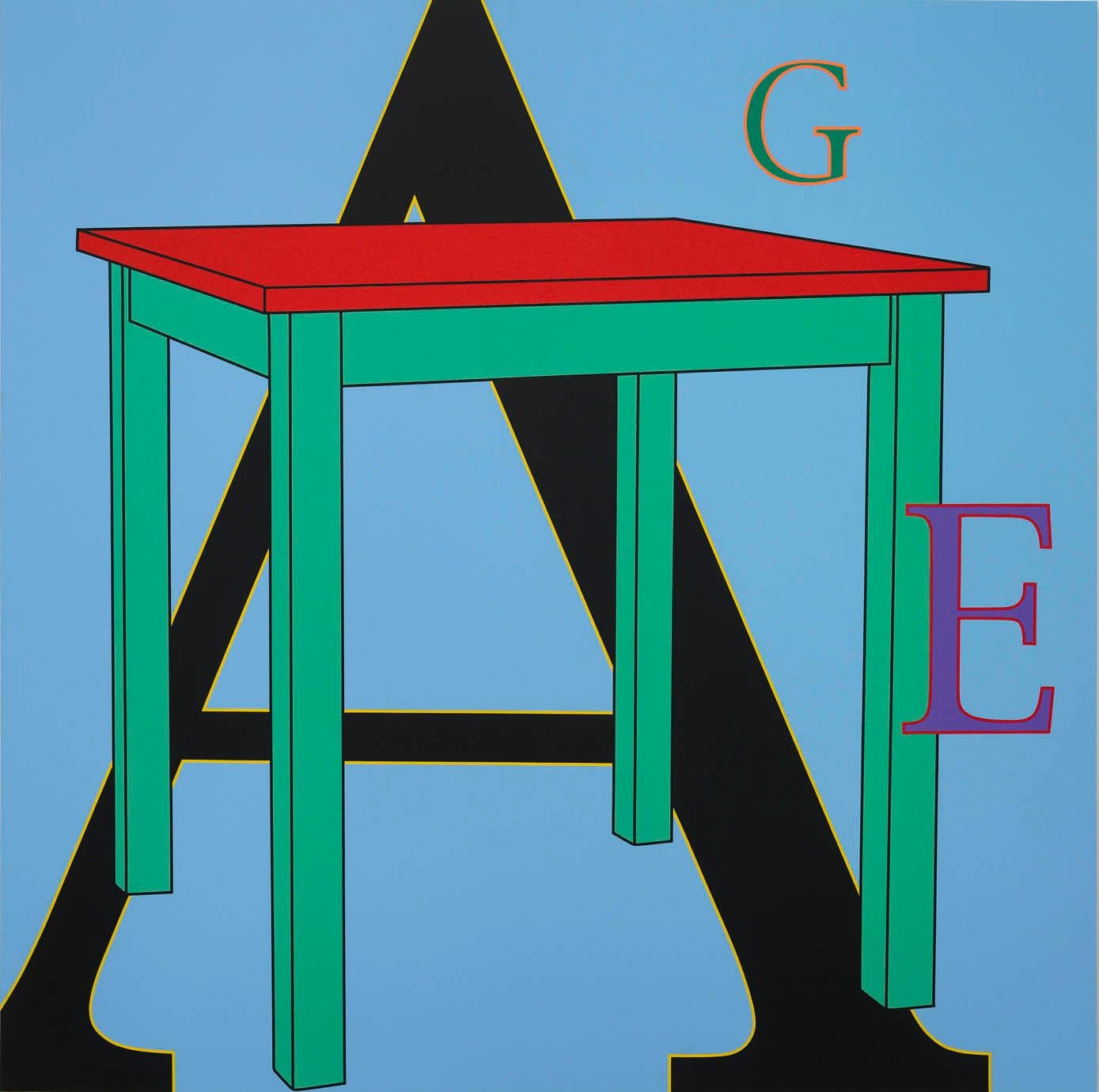 Michael Craig-Martin Abstract Painting - Age