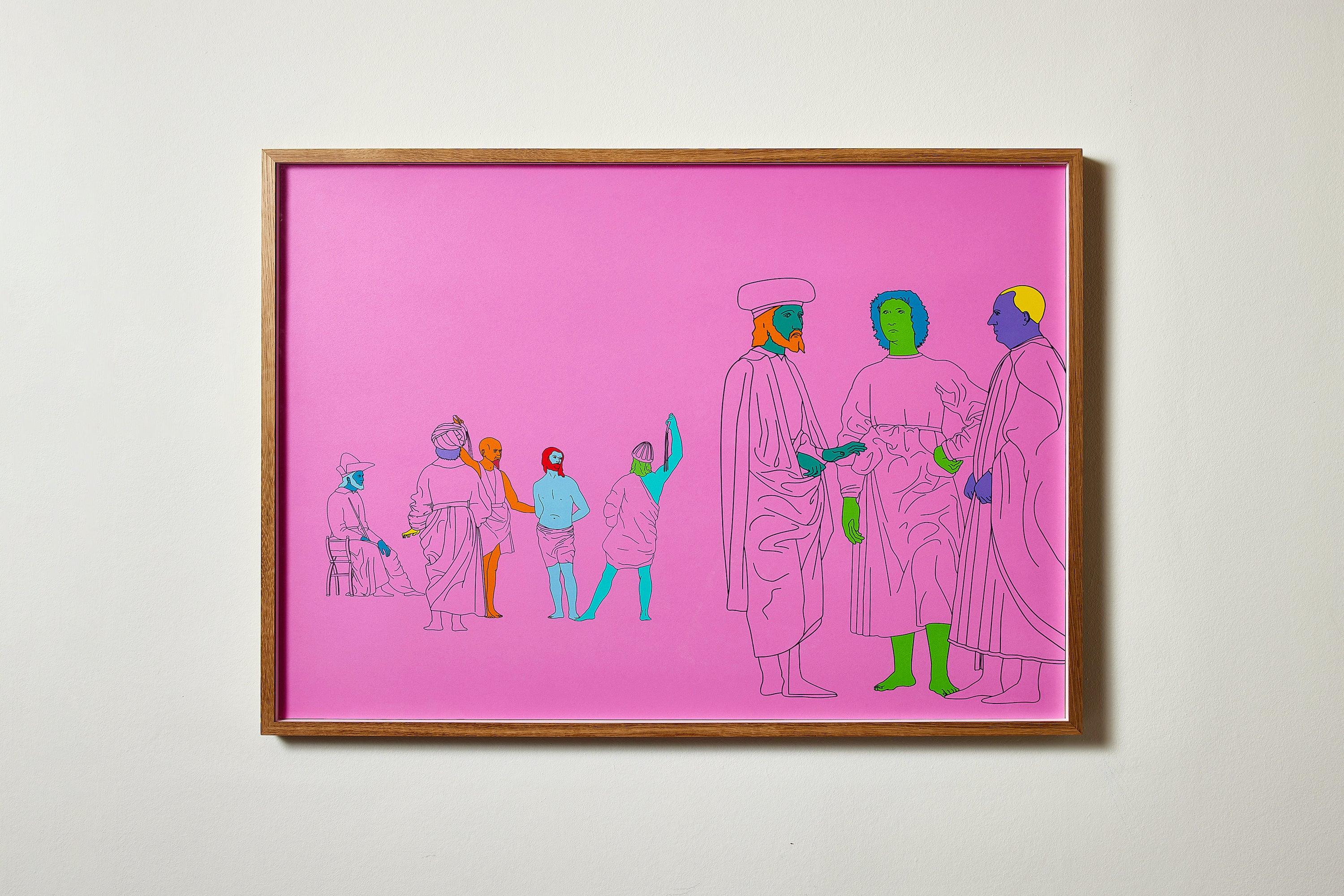 Deconstructing piero (pink), 2004
Michael Craig-Martin

A pair of screenprints in colours, on wove
Each signed, dated and numbered verso from the edition of 40
Published by Alan Cristea Gallery, London
Each sheet: 63 × 88.5 cm (24.8 × 34.8 in)