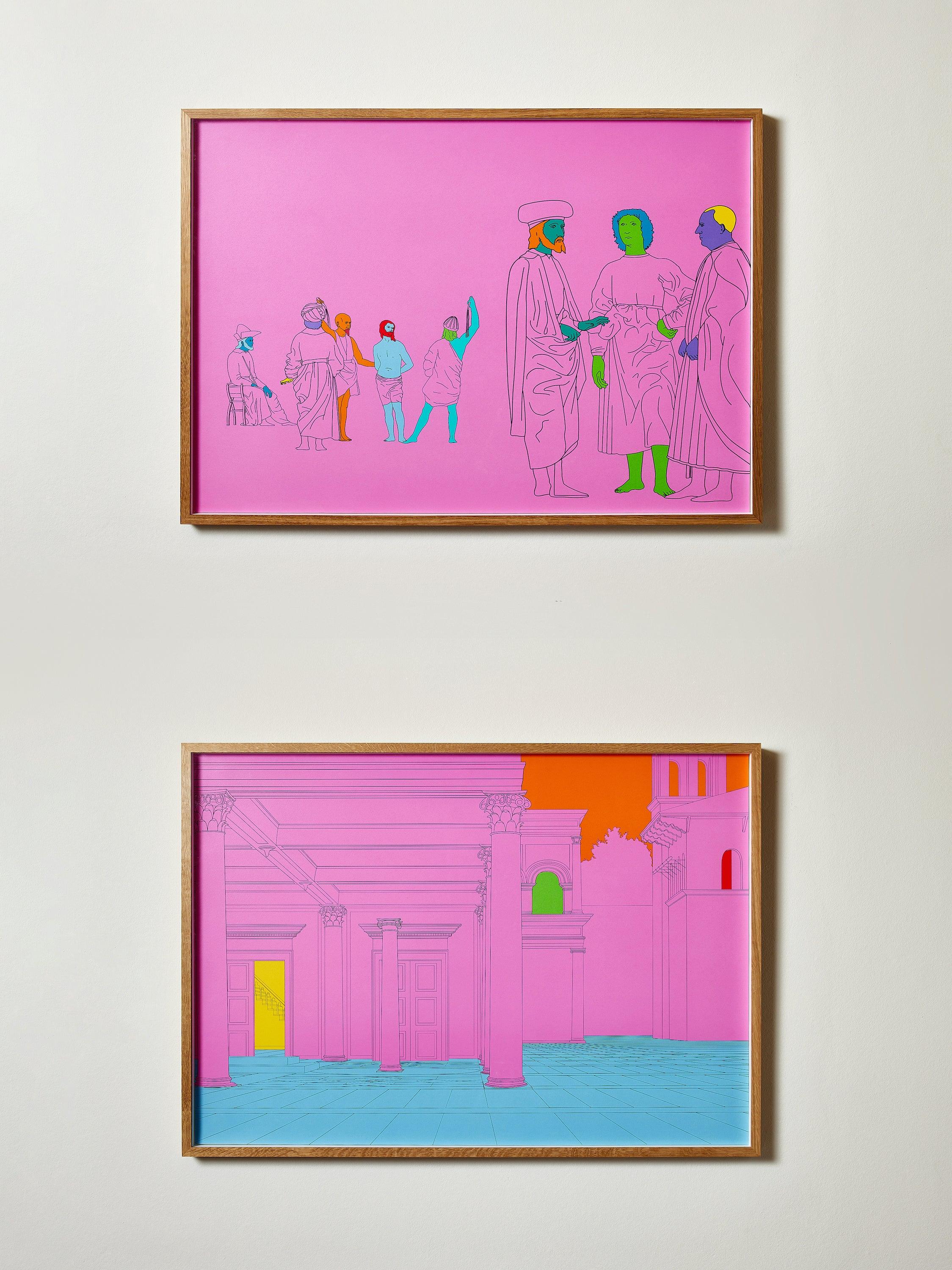 Deconstructing Piero (pink) -- Print, Contemporary Art by Michael Craig-Martin 3