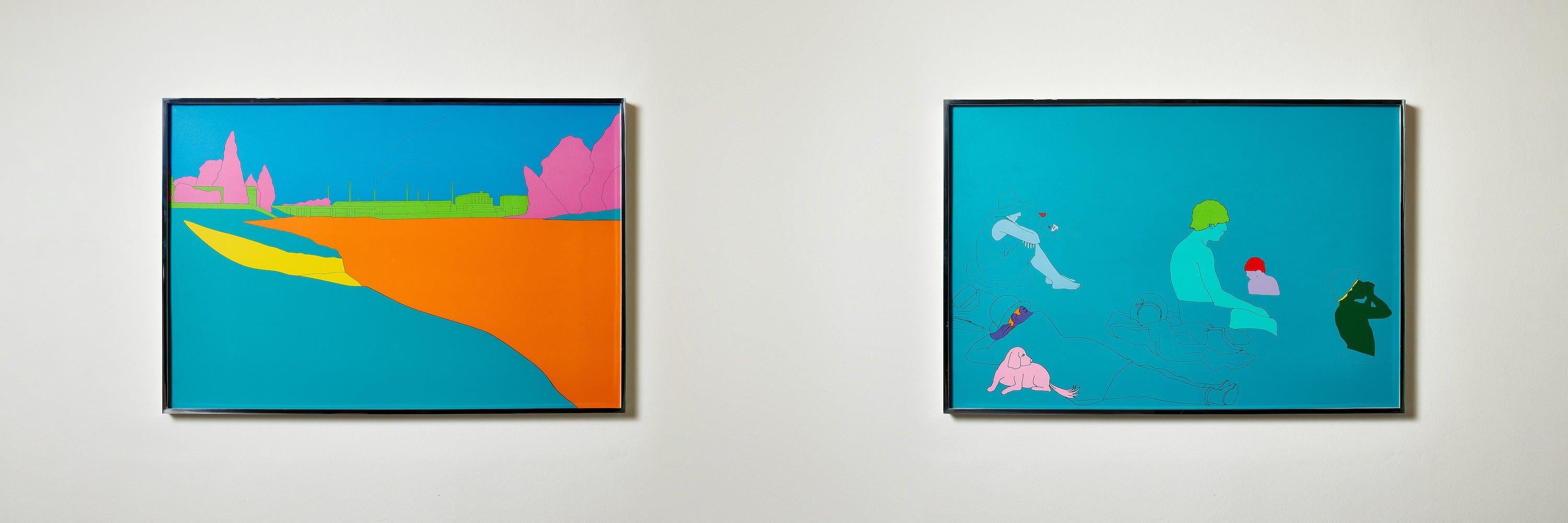 Deconstructing Seurat (turquoise green) -- Screen Print by Michael Craig-Martin For Sale 2