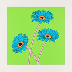 Gerberas, -- Screen Print, Still Life, Pop Art by Michael Craig-Martin