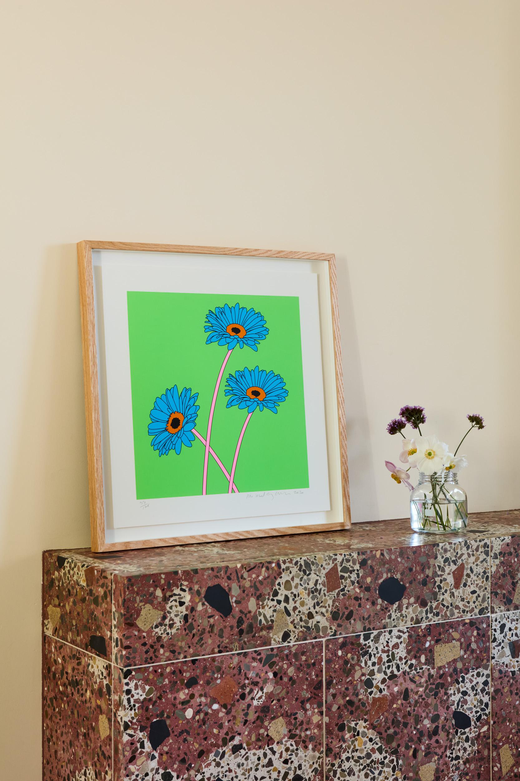 Gerberas, -- Serigrafía, Naturaleza Muerta, Arte Pop de Michael Craig-Martin