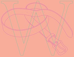 W -- Screenprint, Letter, Text, Alphabet, Pop Art by Michael Craig-Martin