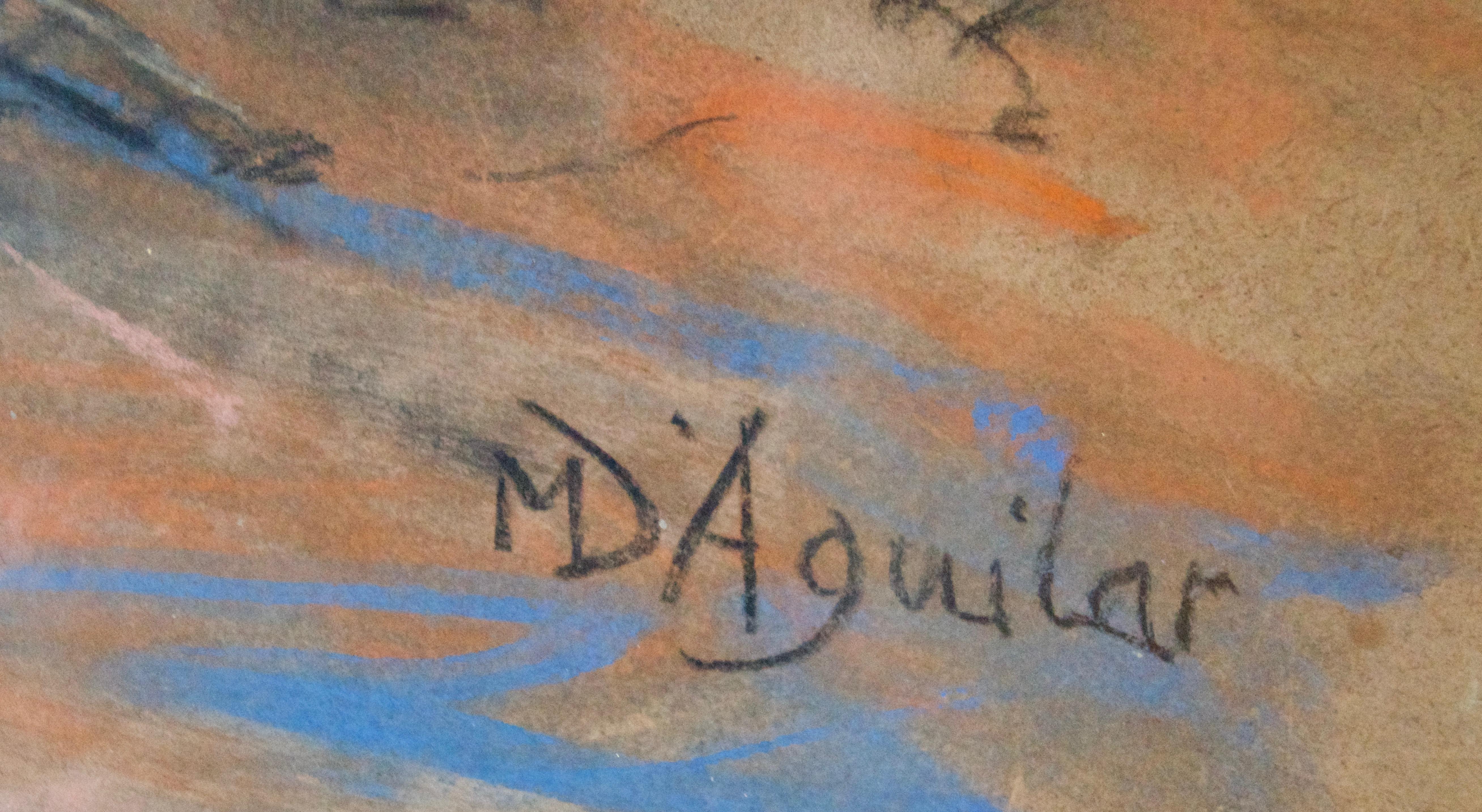 Dans L'Atelier Mardi - Natura morta di nudo della metà del XX secolo, olio di Michael D'Aguilar in vendita 3