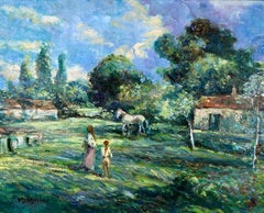 Le Cheval Blanc, Fressingfield Suffolk - Impressionist Oil Painting by D'Aguilar