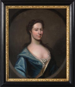 Antique 17th Century portrait  oil painting of a Lady