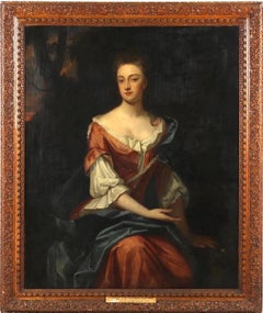 Antique Oil Painting, Portrait by Micheal Dahl studio (1659-1743), Lady Lexington