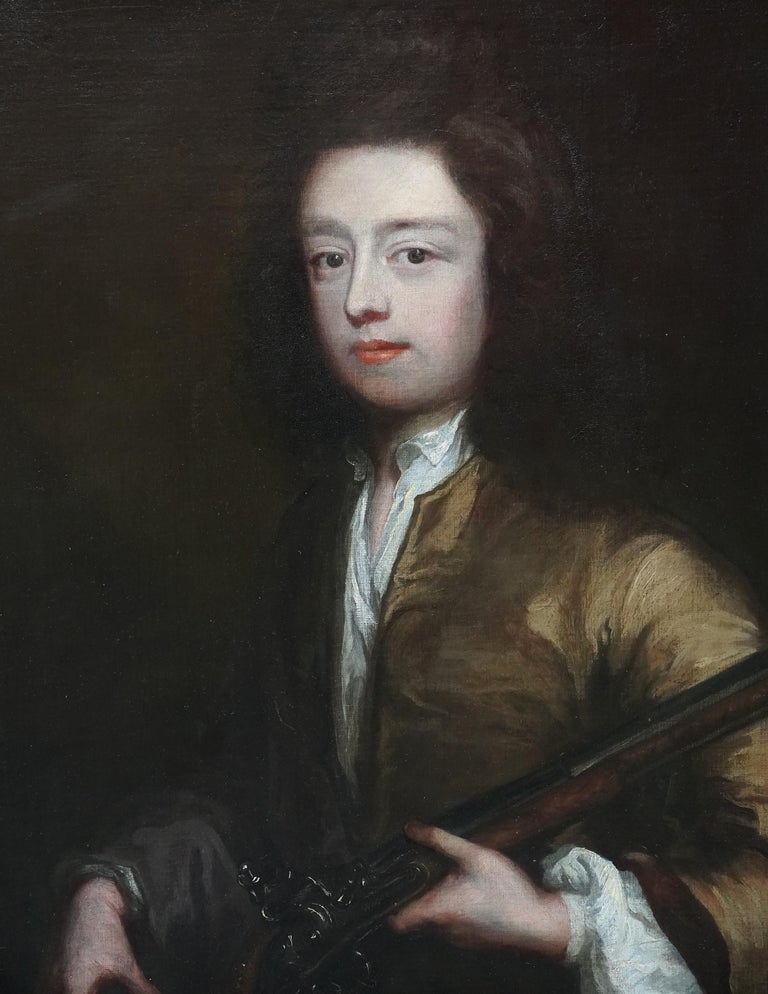 Old Master Portrait of a Gentleman - British 18th century oil painting - Old Masters Painting by Michael Dahl