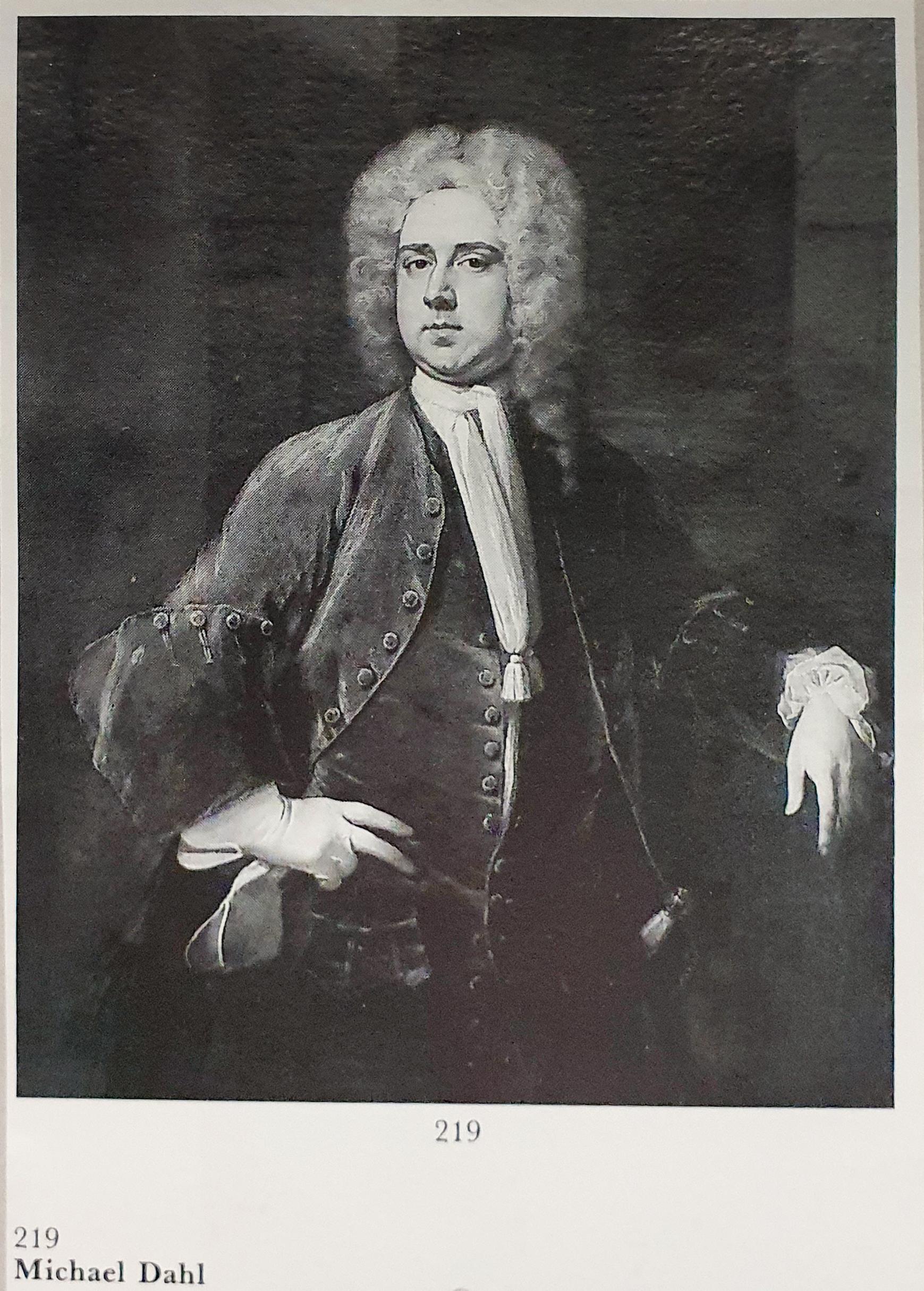 Portrait of a Gentleman Holding Gloves c.1723, Antique Oil Painting MICHAEL DAHL 6