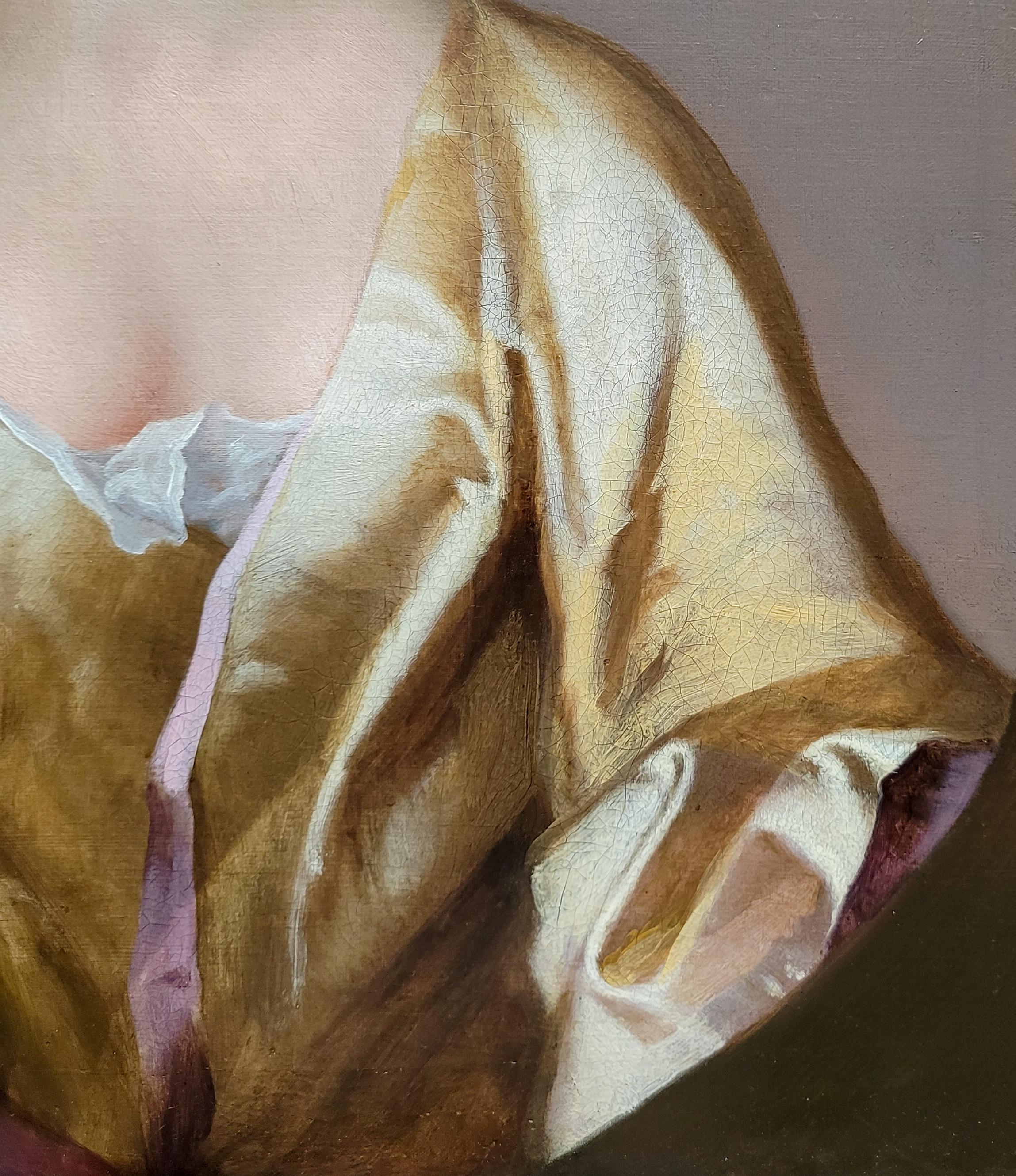 Portrait of a Lady in a Yellow Silk Dress and Purple Mantle, Michael Dahl 3